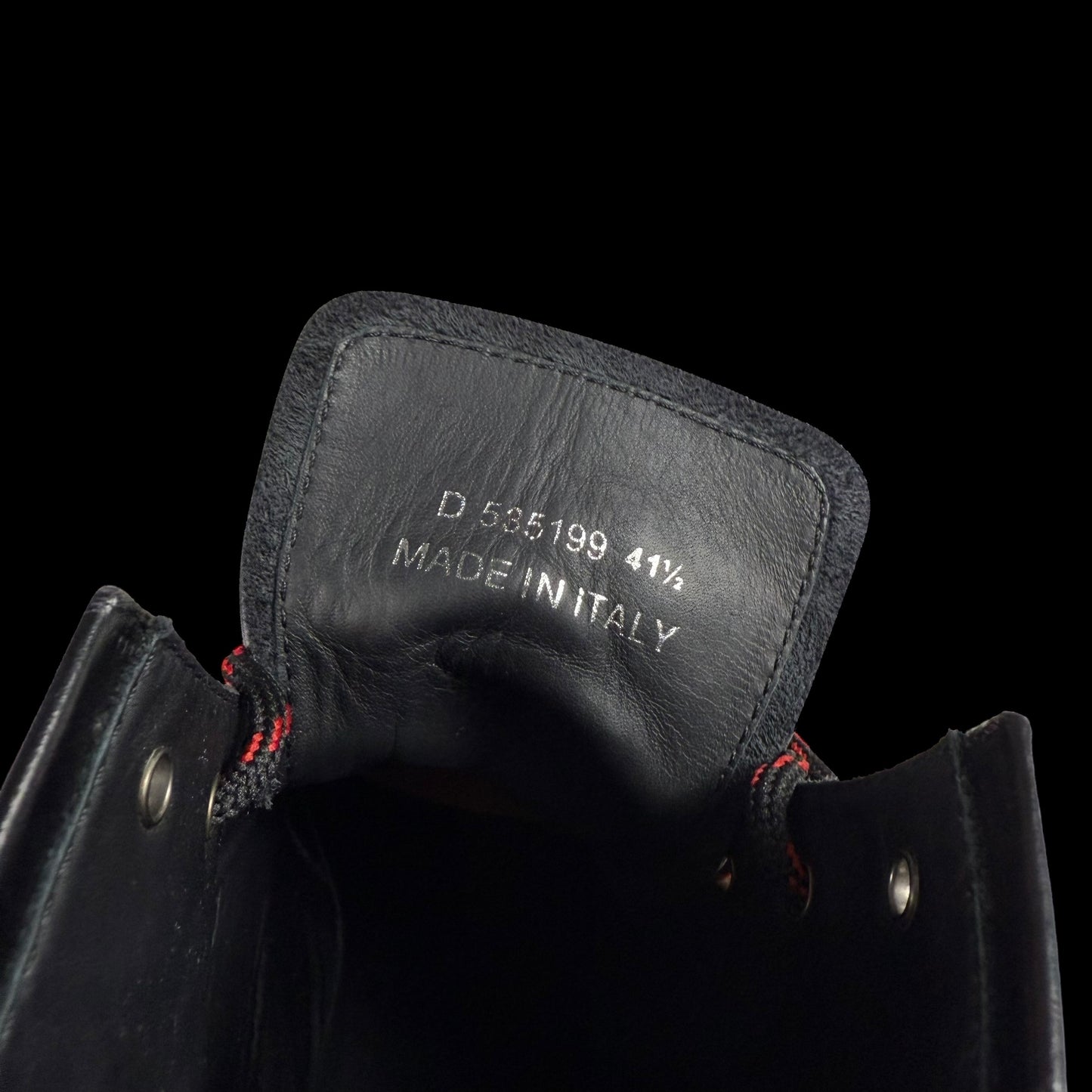 Alexander McQueen Oversized Sole Combat Leather Boots Black (fits US8.5-9)