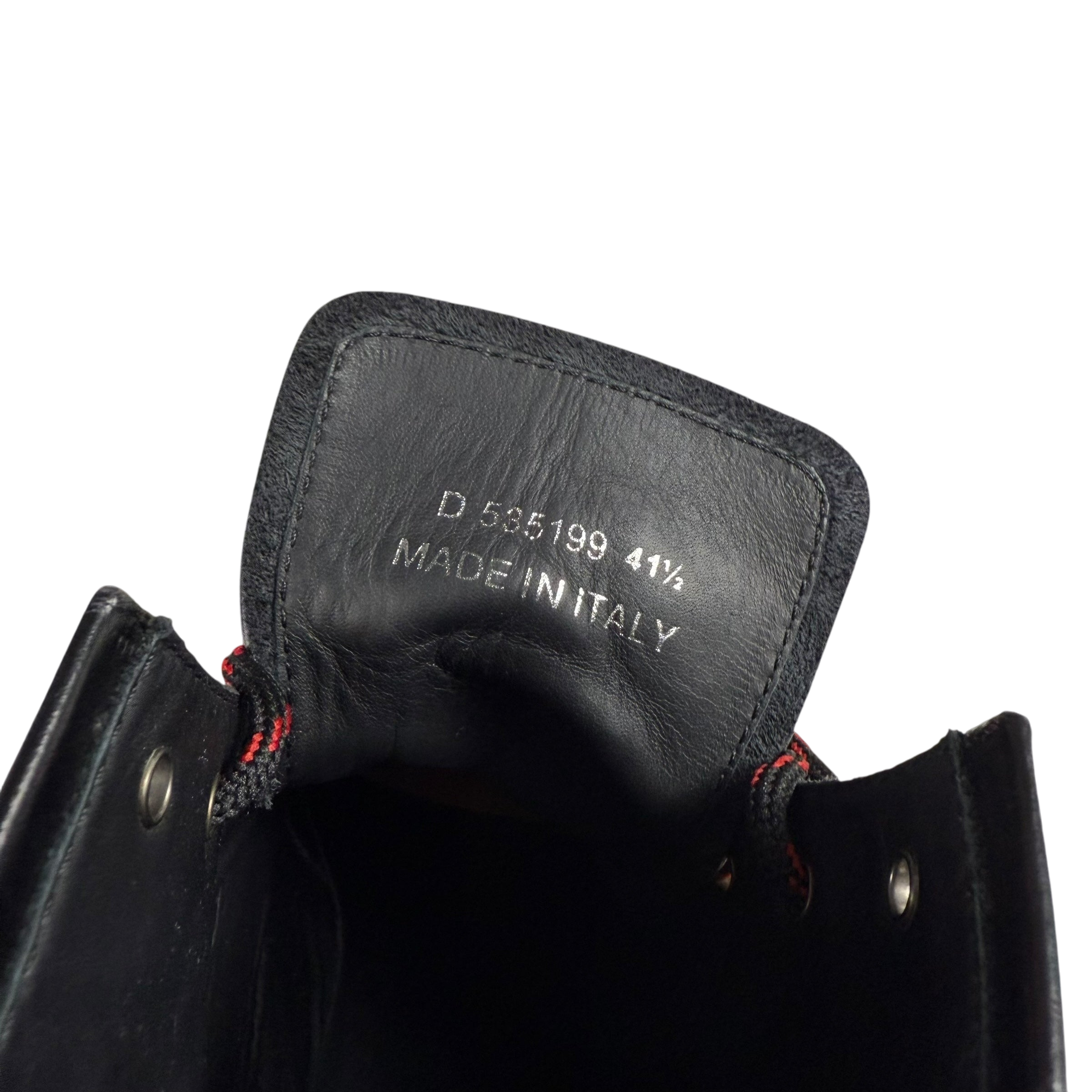 Alexander McQueen Oversized Sole Combat Leather Boots Black (fits US8.5-9)