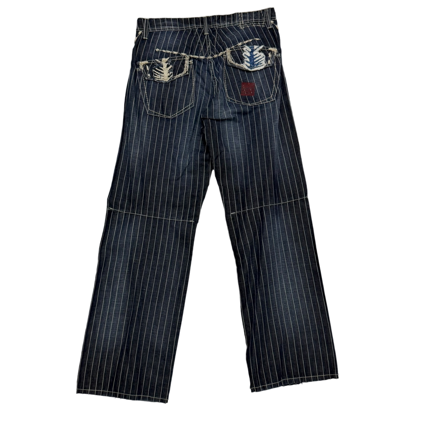 Marithé François Girbaud 2000s Pinstripe Jeans (Fits 32”)
