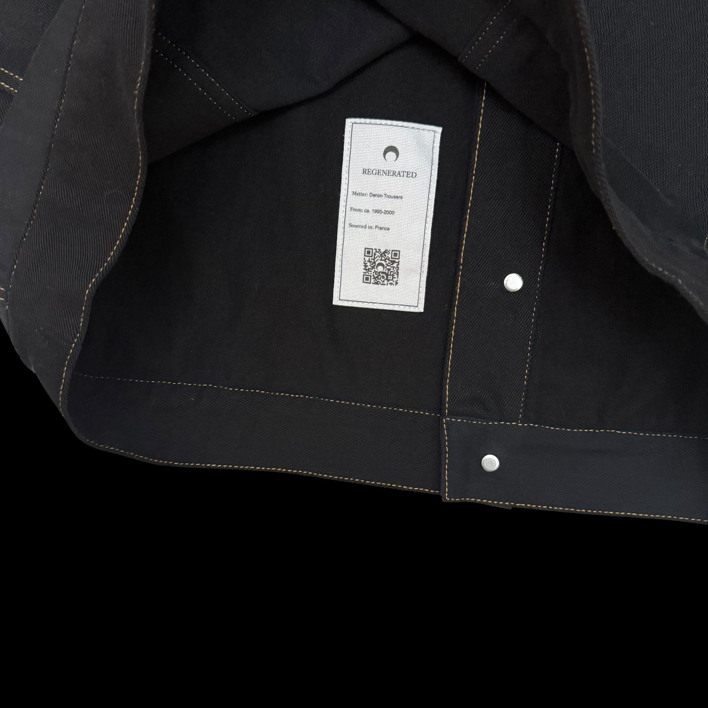 Marine Serre FW22 Crescent Moon Denim Jacket Black (Fits L)
