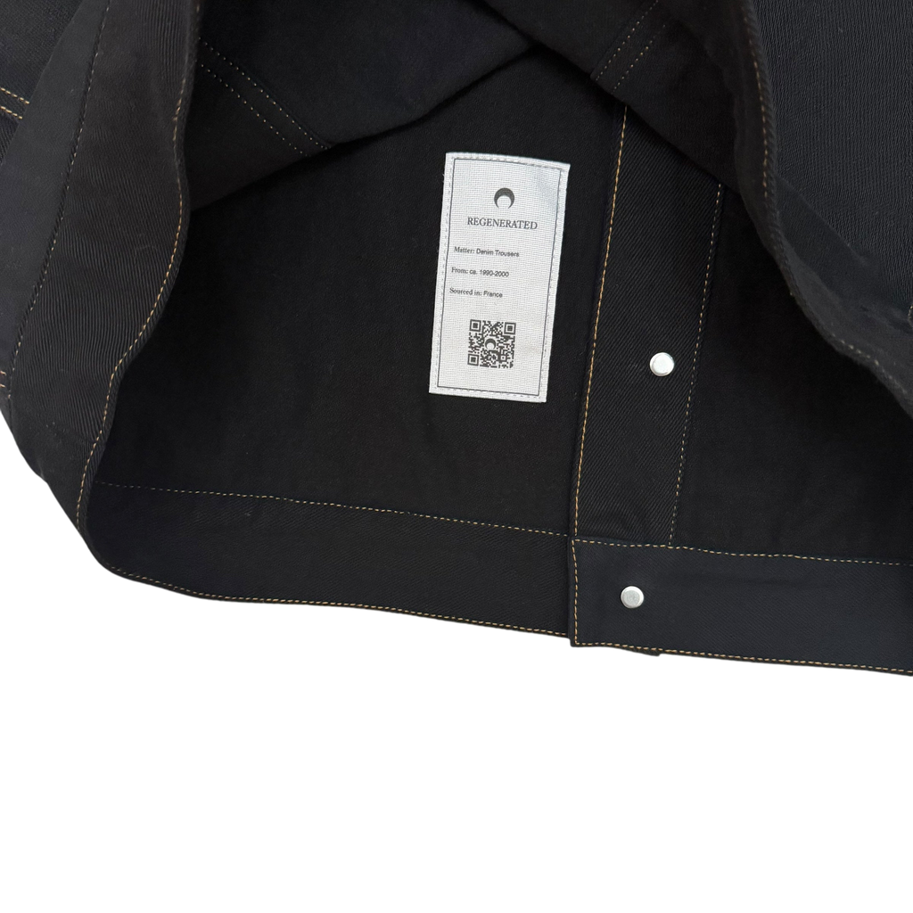 Marine Serre FW22 Crescent Moon Denim Jacket Black (Fits L)