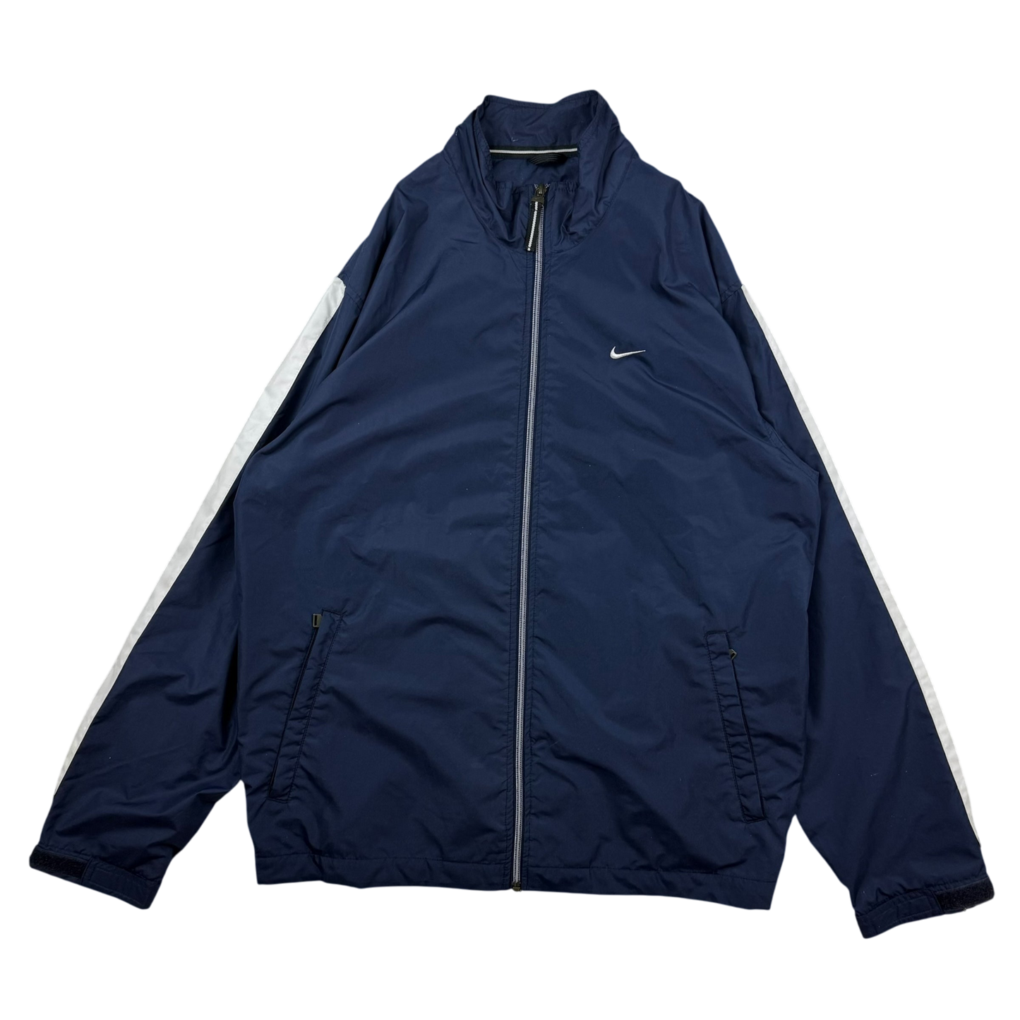 Nike 00s Embroidered Logo Lined Track Jacket White/Navy (part of set) (Fits M-L)