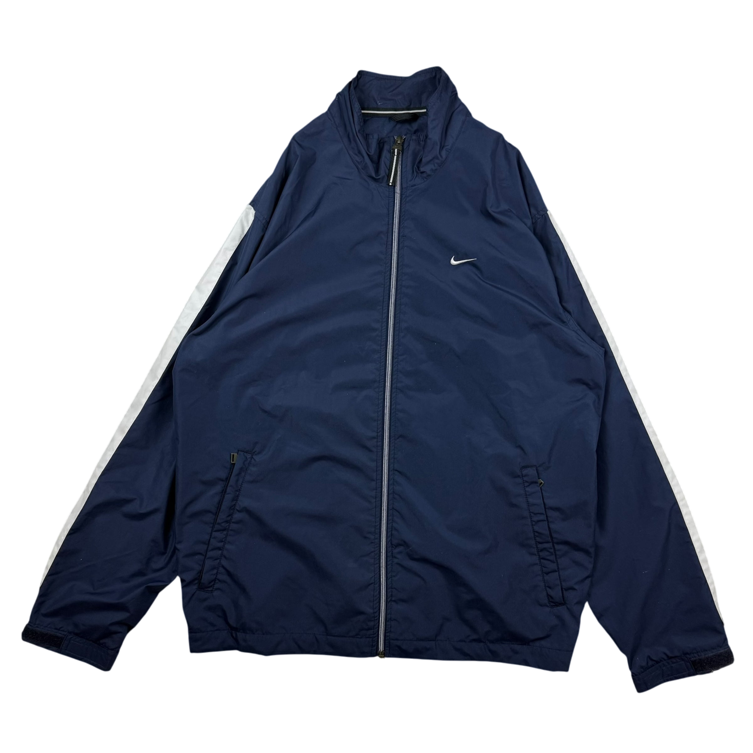 Nike 00s Embroidered Logo Lined Track Jacket White/Navy (part of set) (Fits M-L)