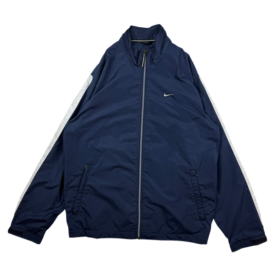 Nike 00s Embroidered Logo Lined Track Jacket White/Navy (part of set) (Fits M-L)