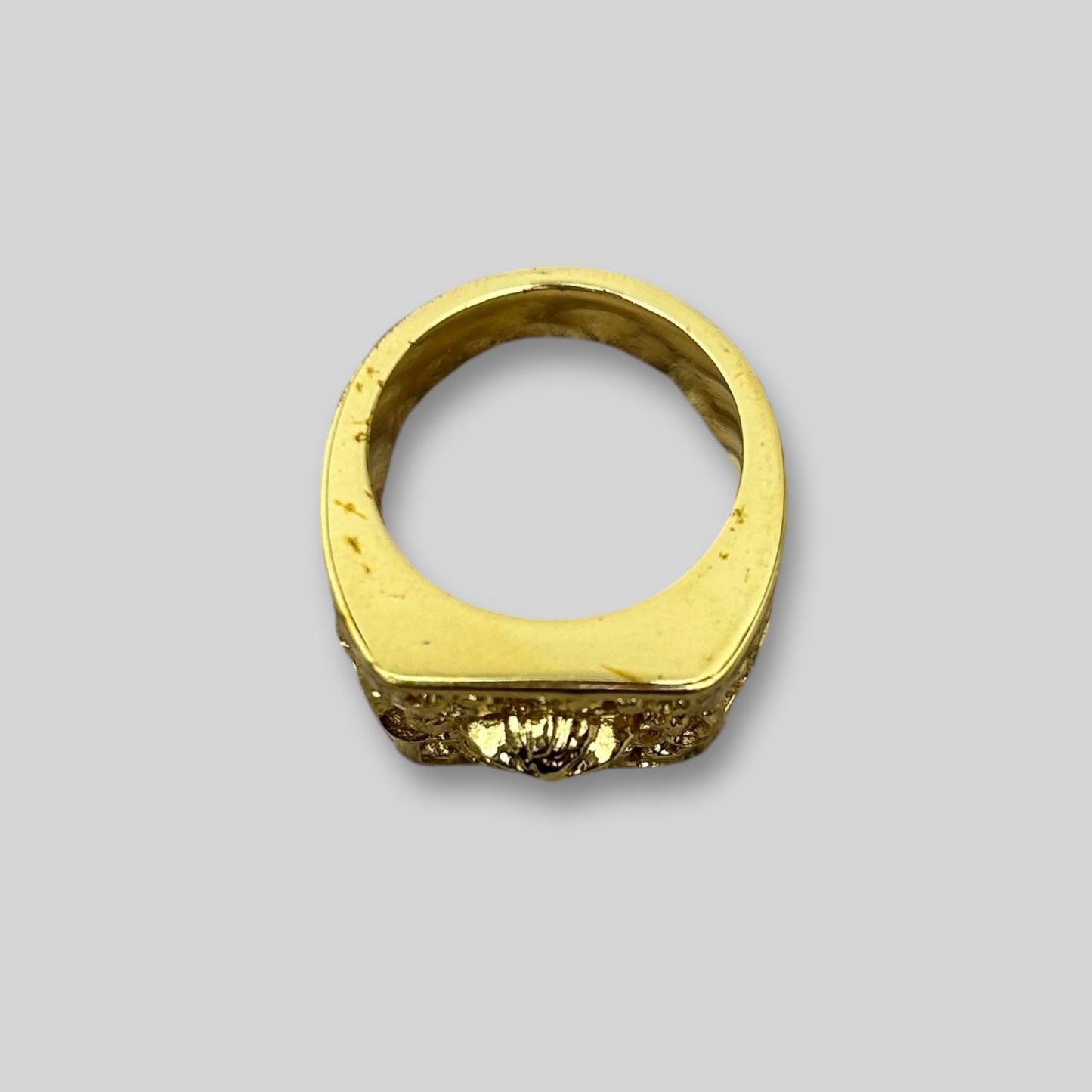 Versace Medusa Square Ring Gold