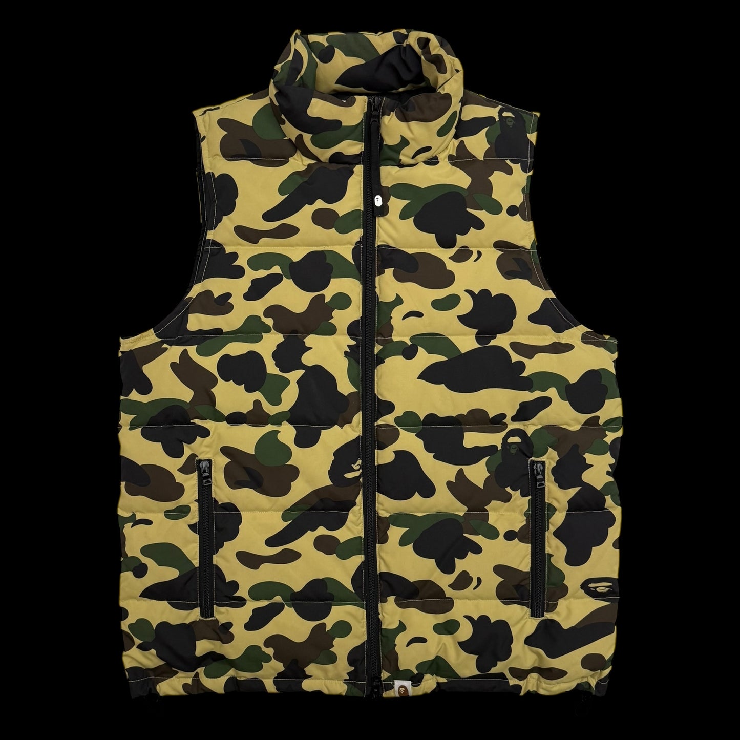 BAPE (A Bathing Ape) 1st Camo Down Vest Yellow (Fits M-L)