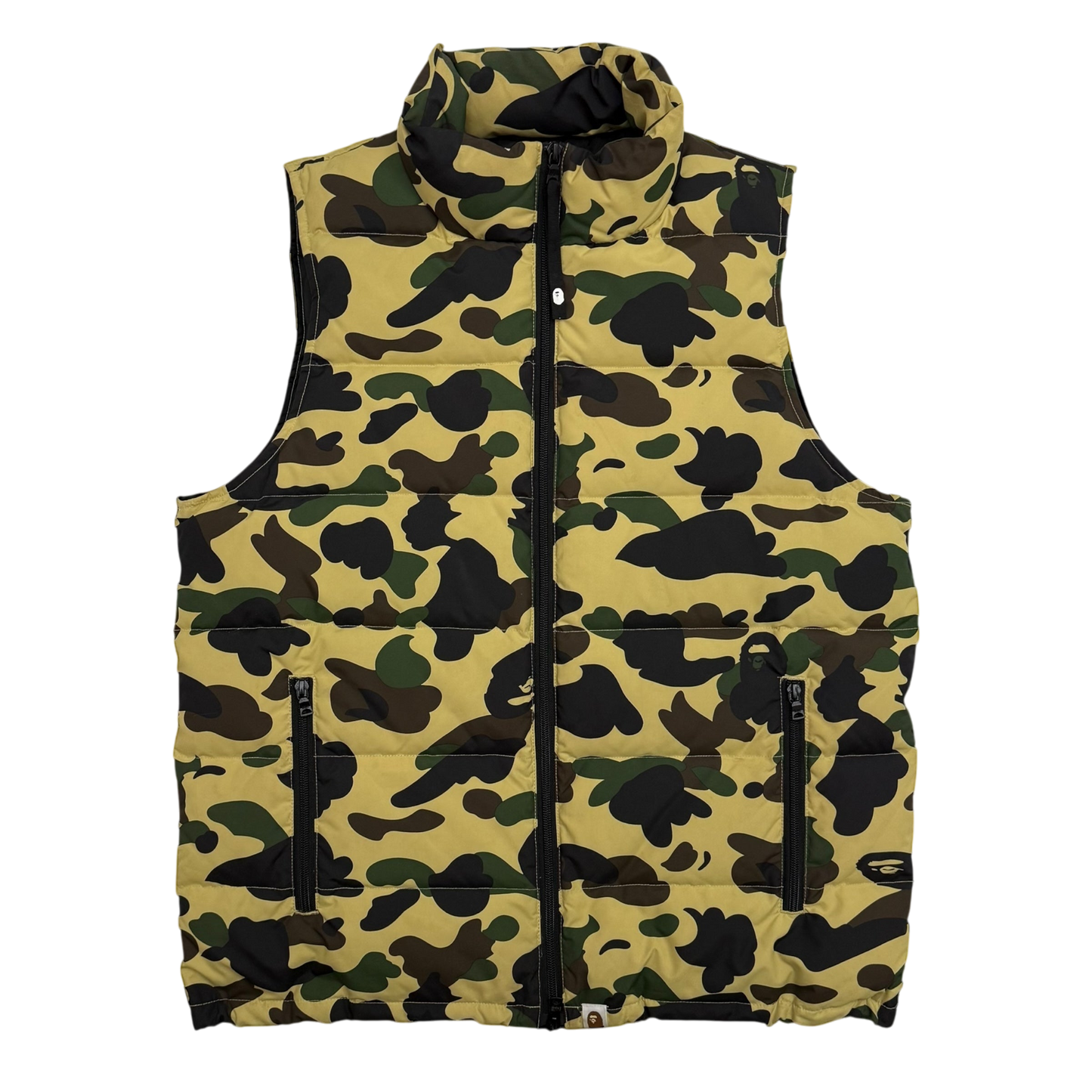 BAPE (A Bathing Ape) 1st Camo Down Vest Yellow (Fits M-L)