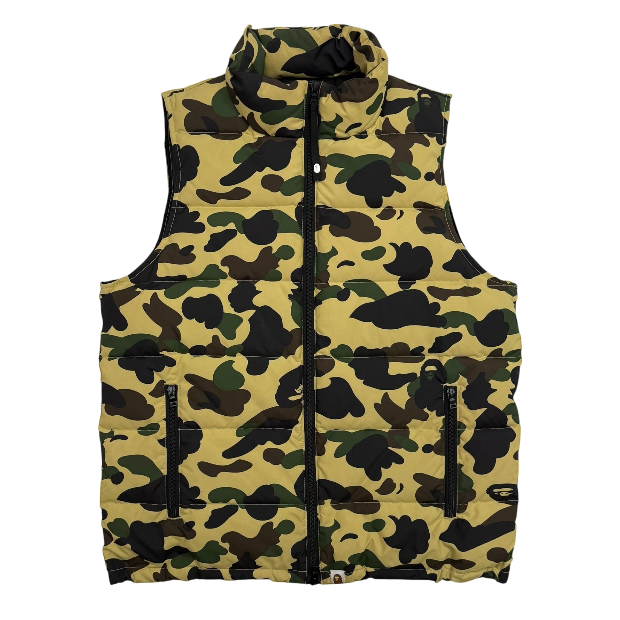 BAPE (A Bathing Ape) 1st Camo Down Vest Yellow (Fits M-L)