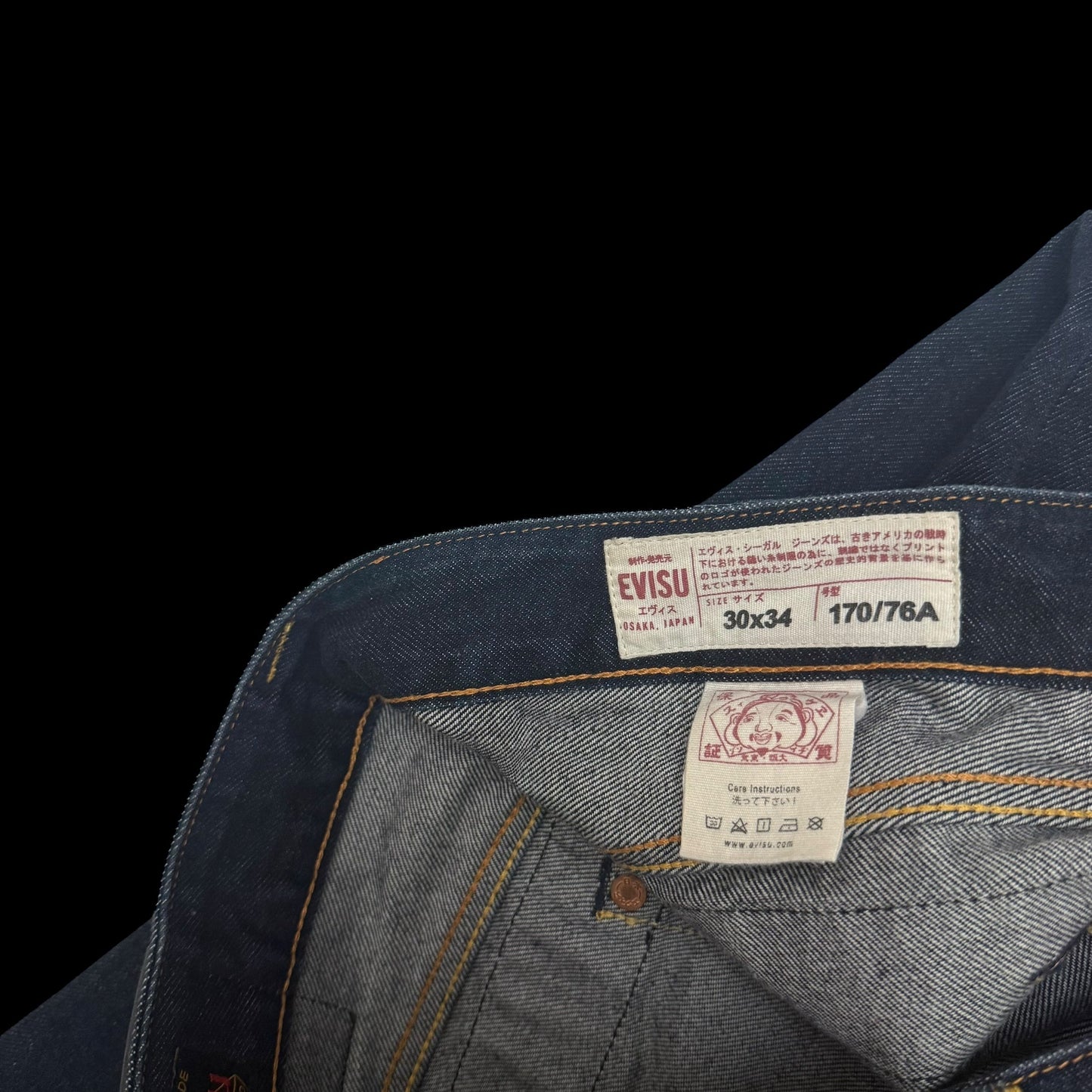 Evisu White Print Daicock Jeans
(Size 30”)