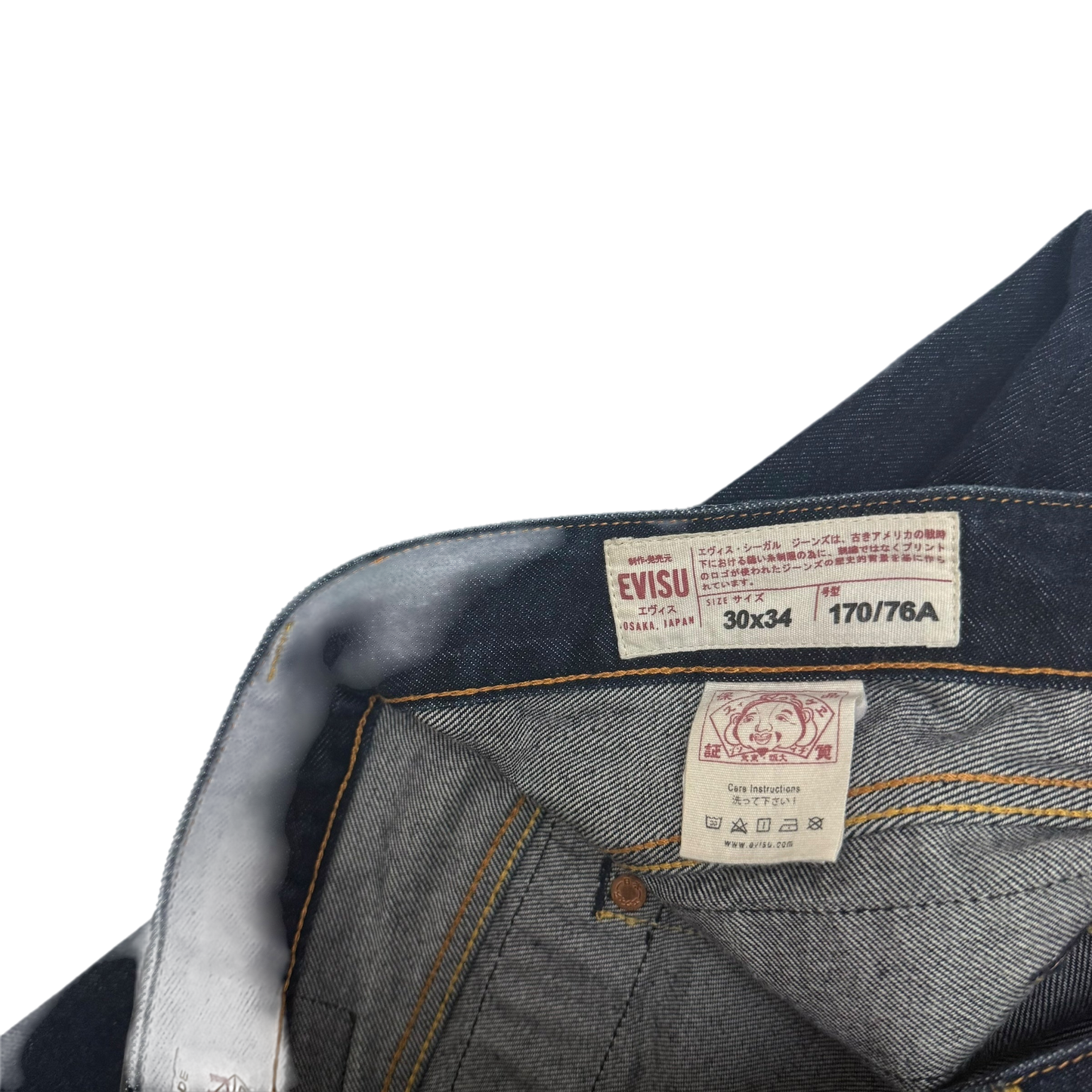 Evisu White Print Daicock Jeans
(Size 30”)