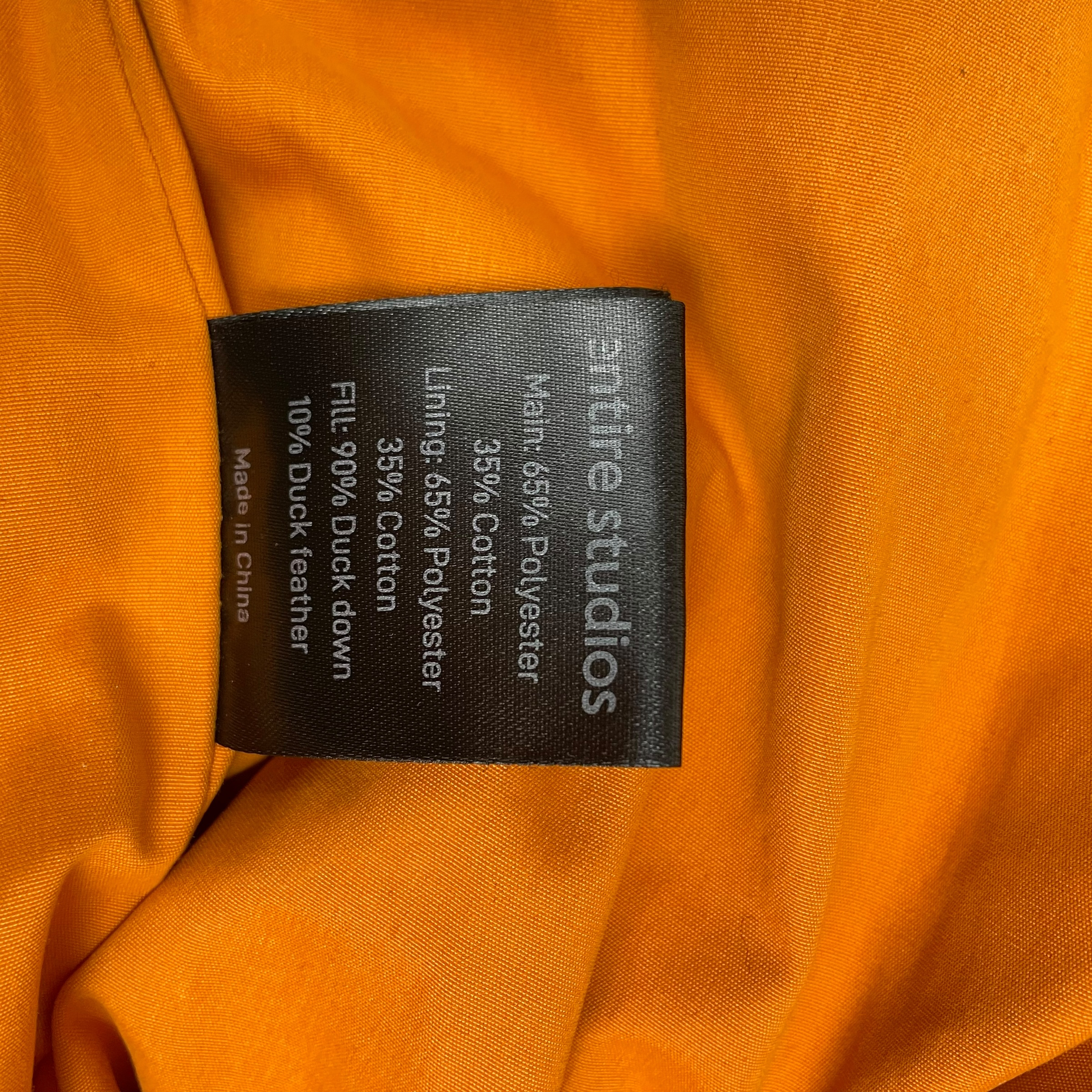 Entire Studios Down Pillow Vest Orange (Size M)