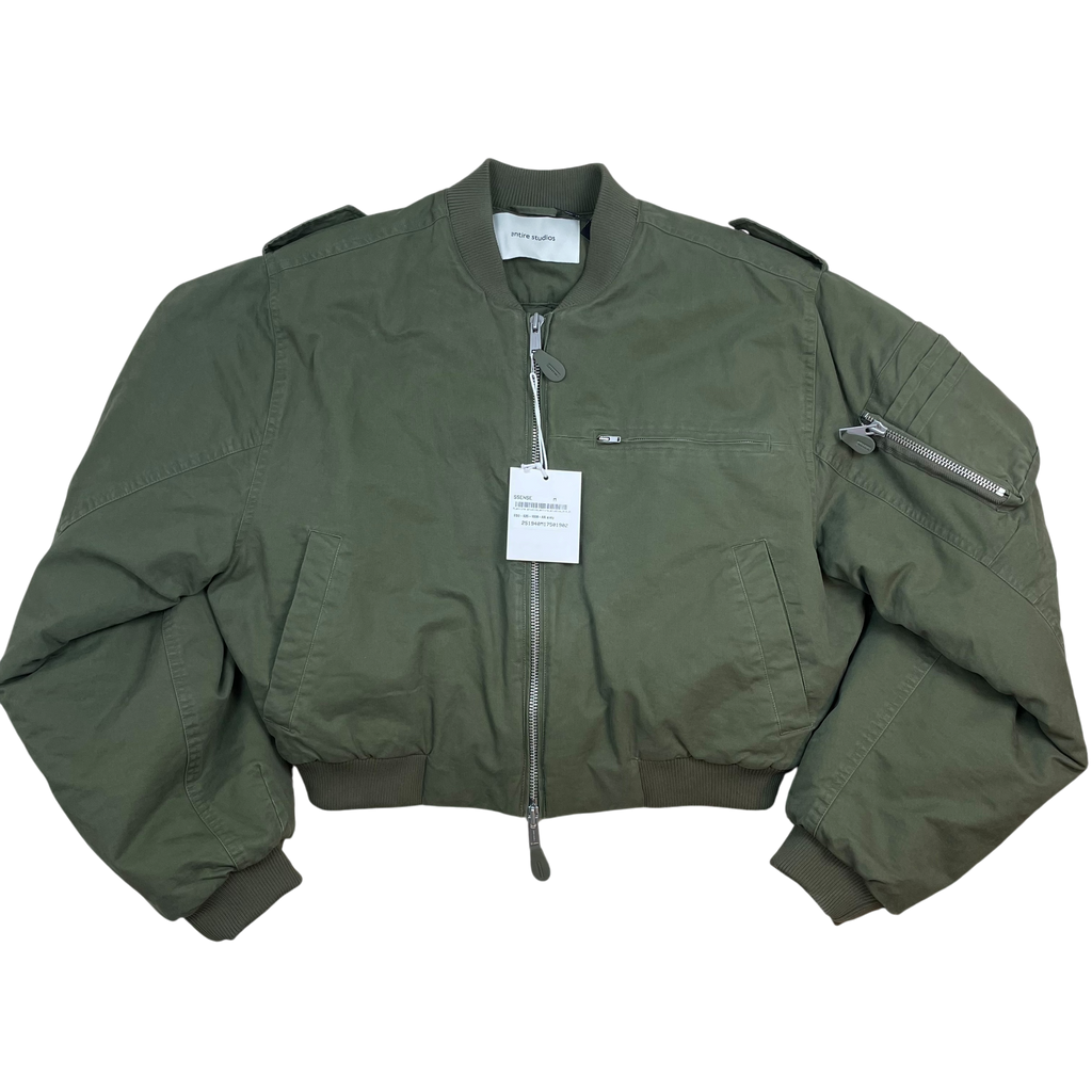 Entire Studios SS25 A-4 Bomber Jacket Khaki Green (Size M)