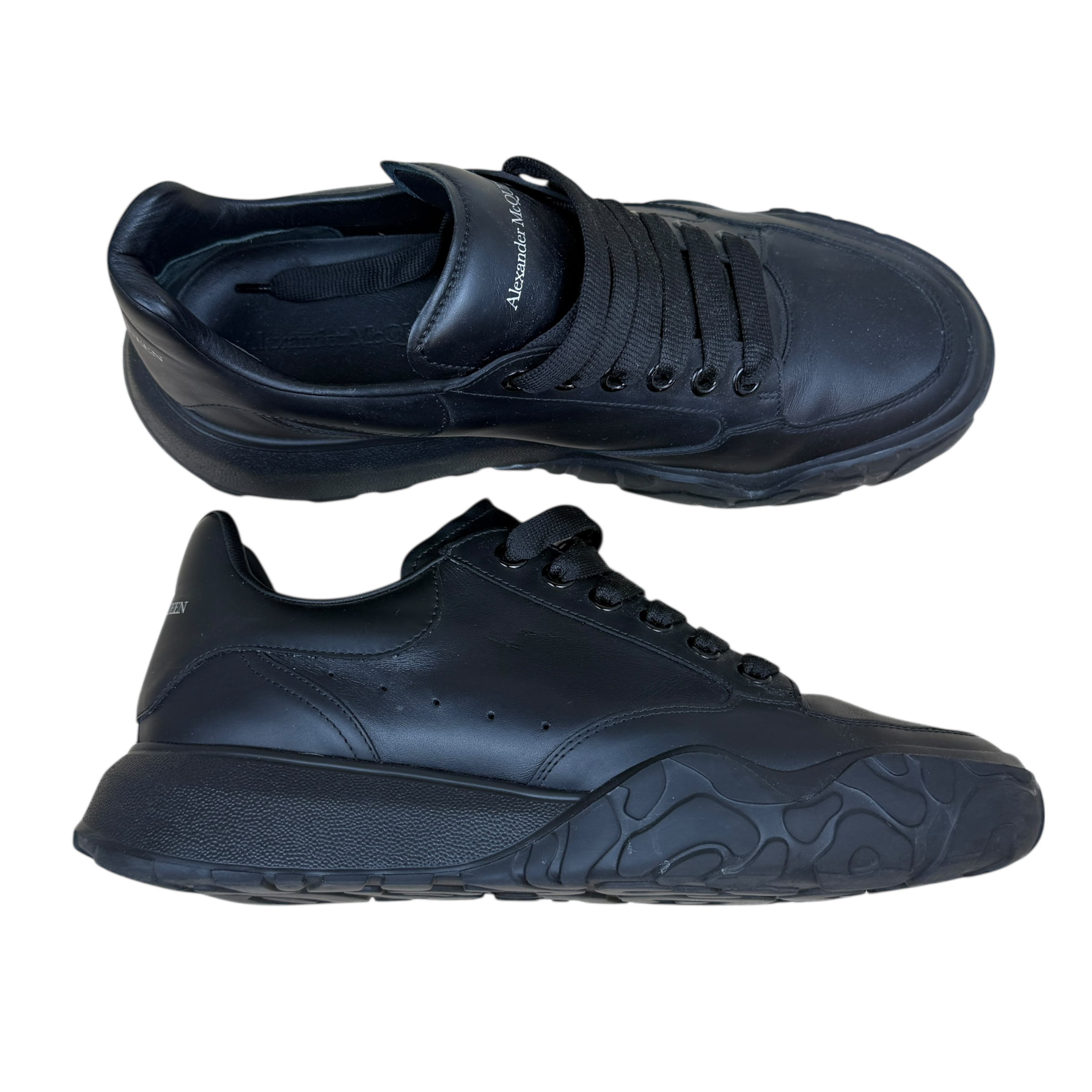Alexander McQueen Court Leather Sneakers Black (US9/EU42)