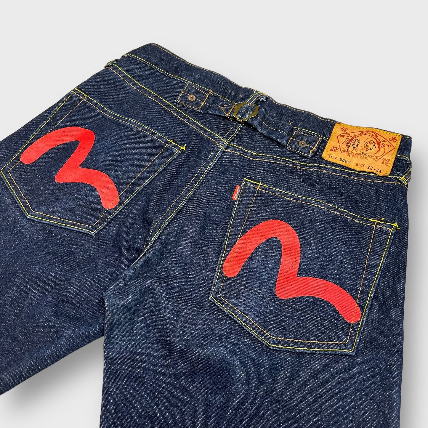 Vintage Evisu Red Daicock Logo Jeans (Fits 32")