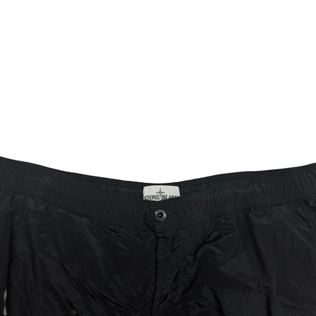 Stone Island Logo Patch Nylon Metal Shorts Black (Size XL)