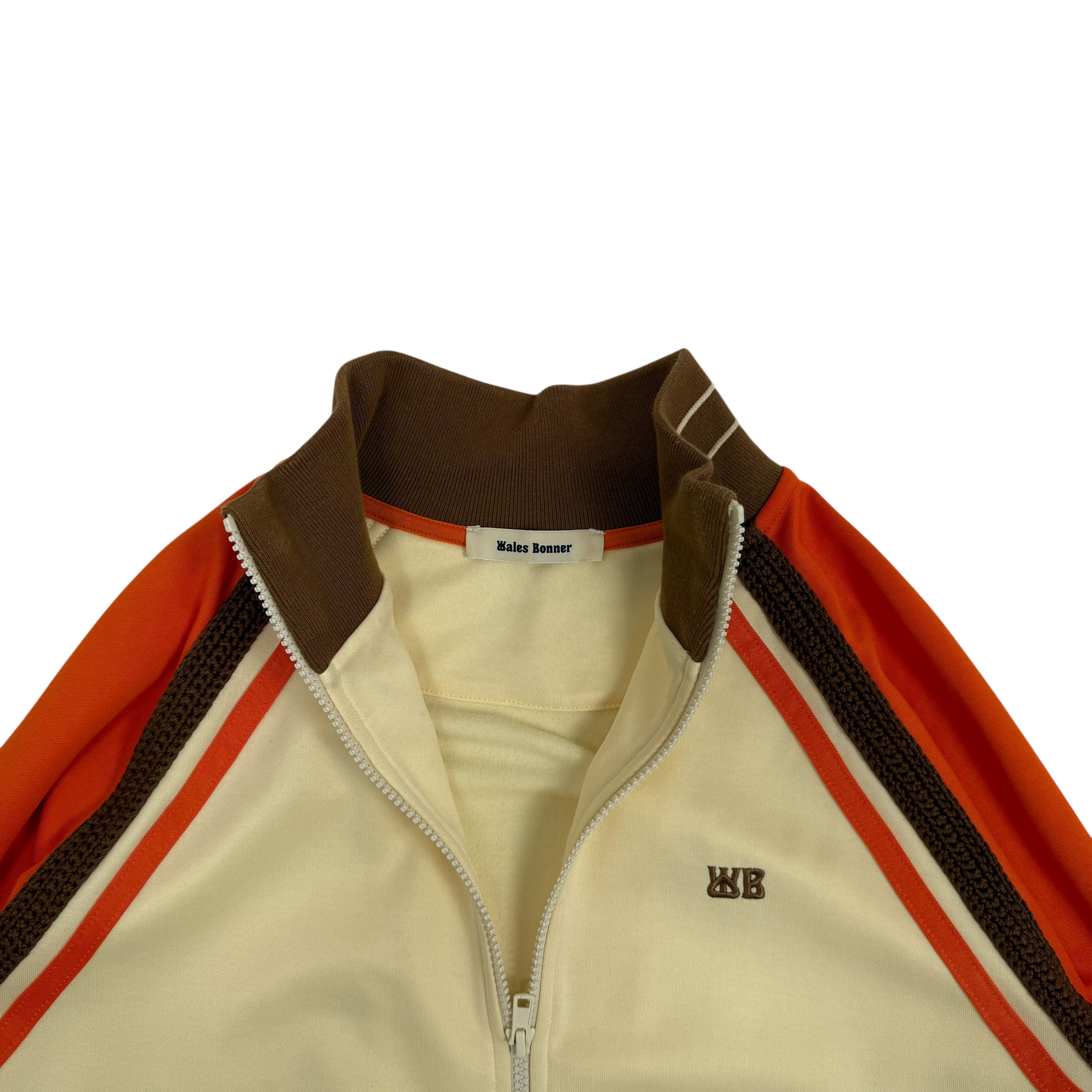 Wales Bonner Percussion Track Jacket Cream/Orange (Fits S-M)