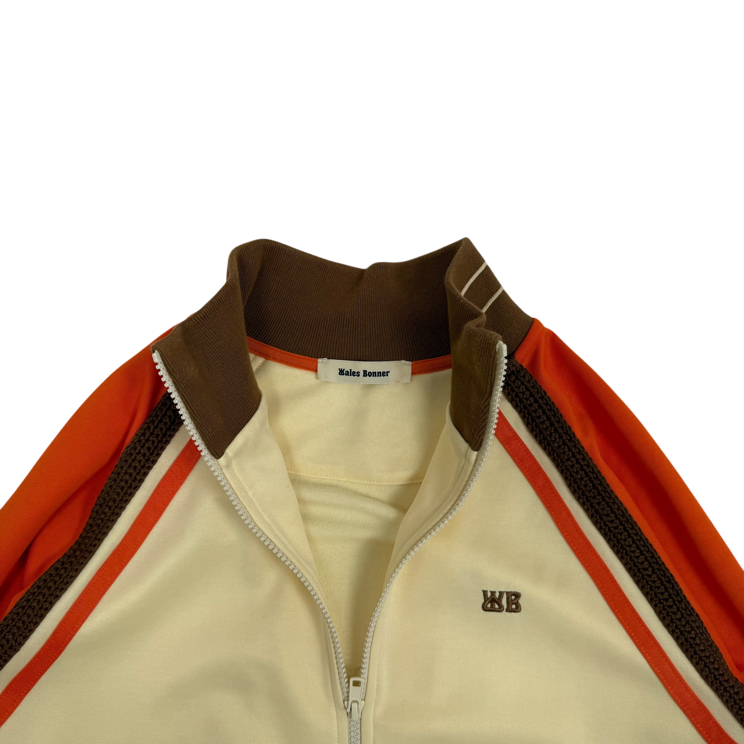Wales Bonner Percussion Track Jacket Cream/Orange (Fits S-M)