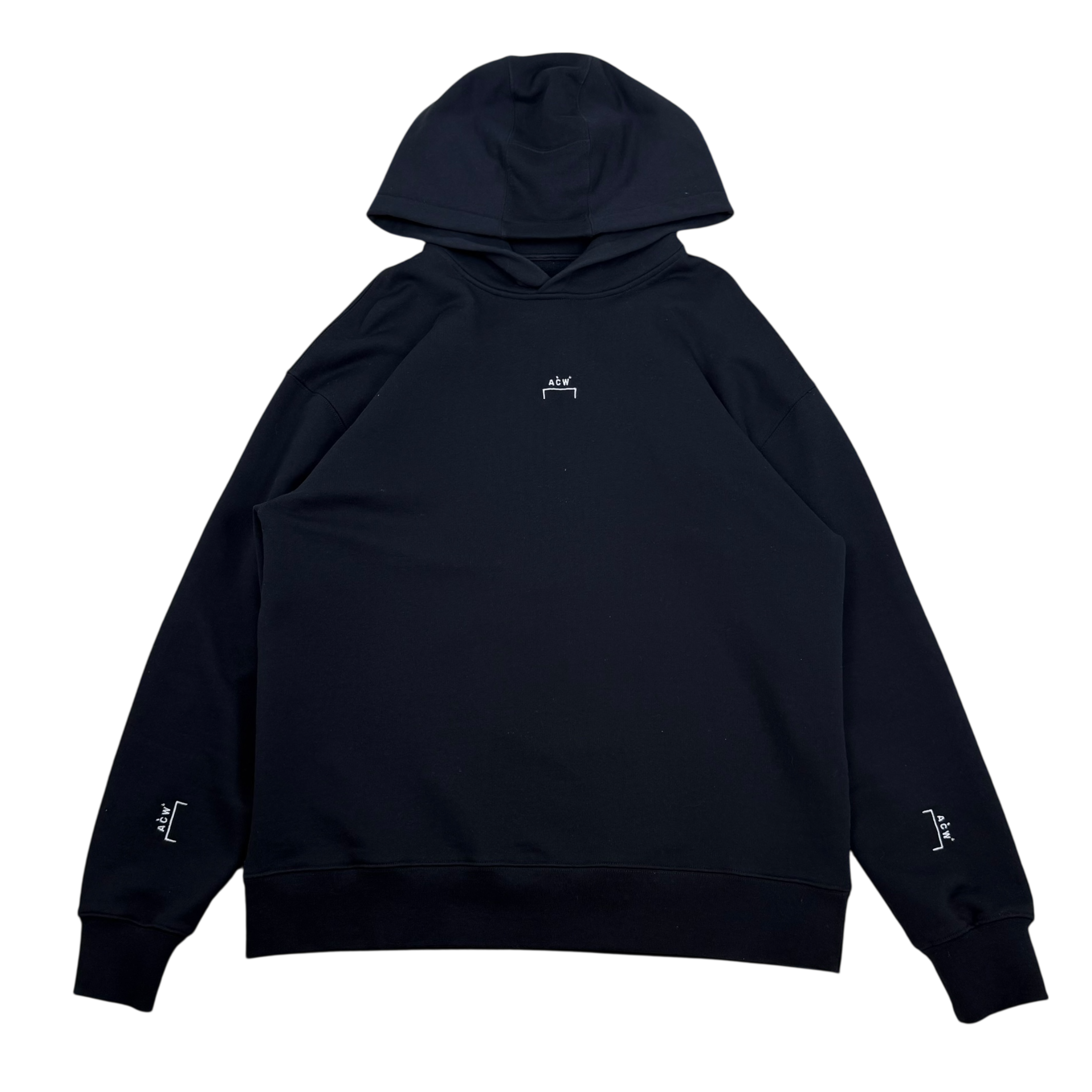 A-COLD-WALL* (ACW) Essential Logo Printed Hoodie Black (Fits M-L)