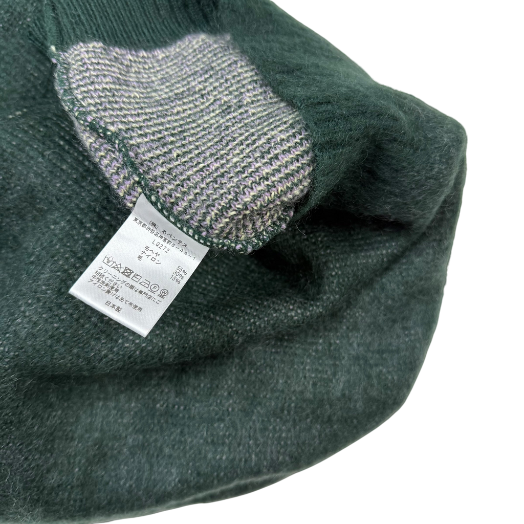 Needles AW22 Mohair Diamond Cardigan Purple & Green (Size L)