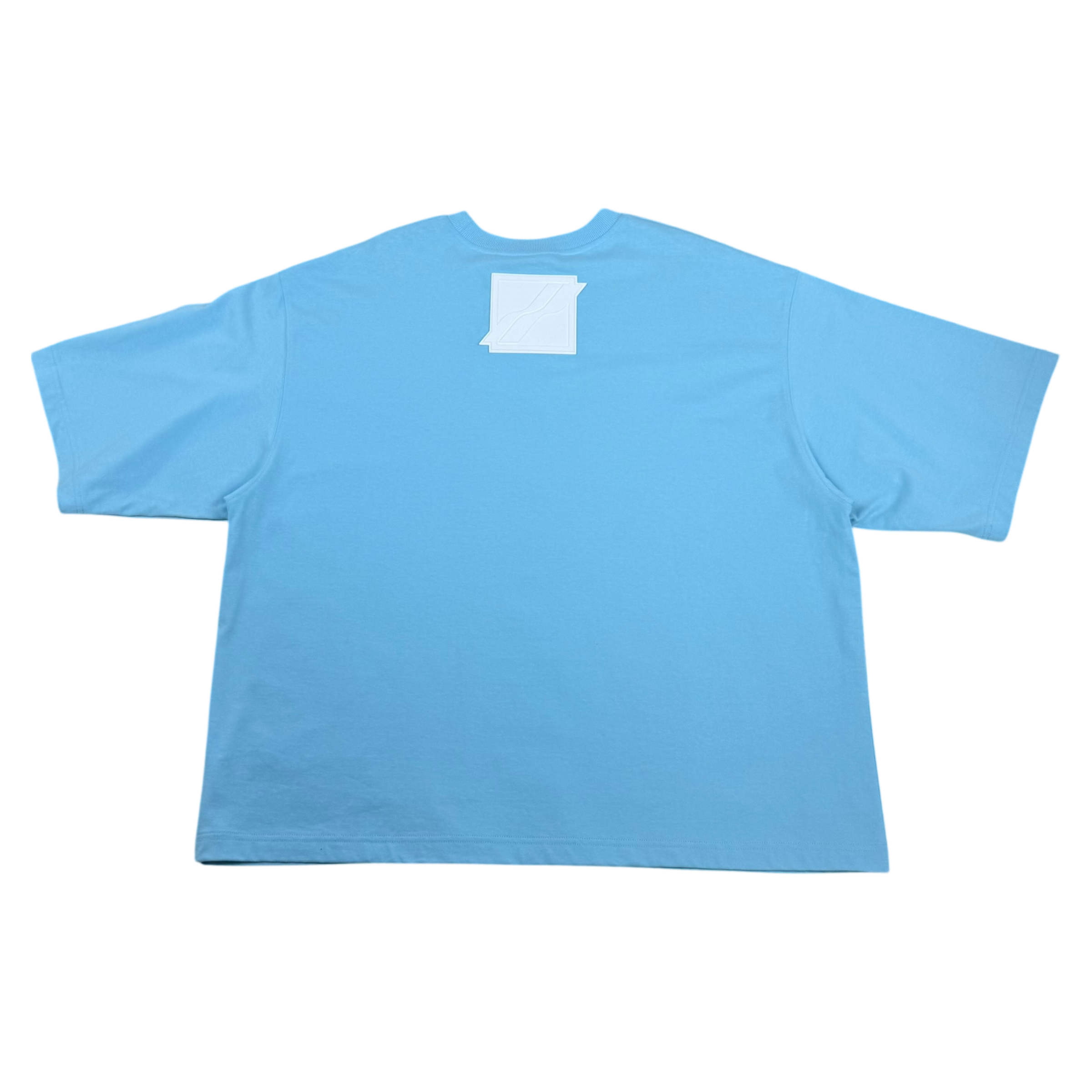 We11done Back Logo Oversized Heavy T-Shirt Sky Blue (Fits L-XL)