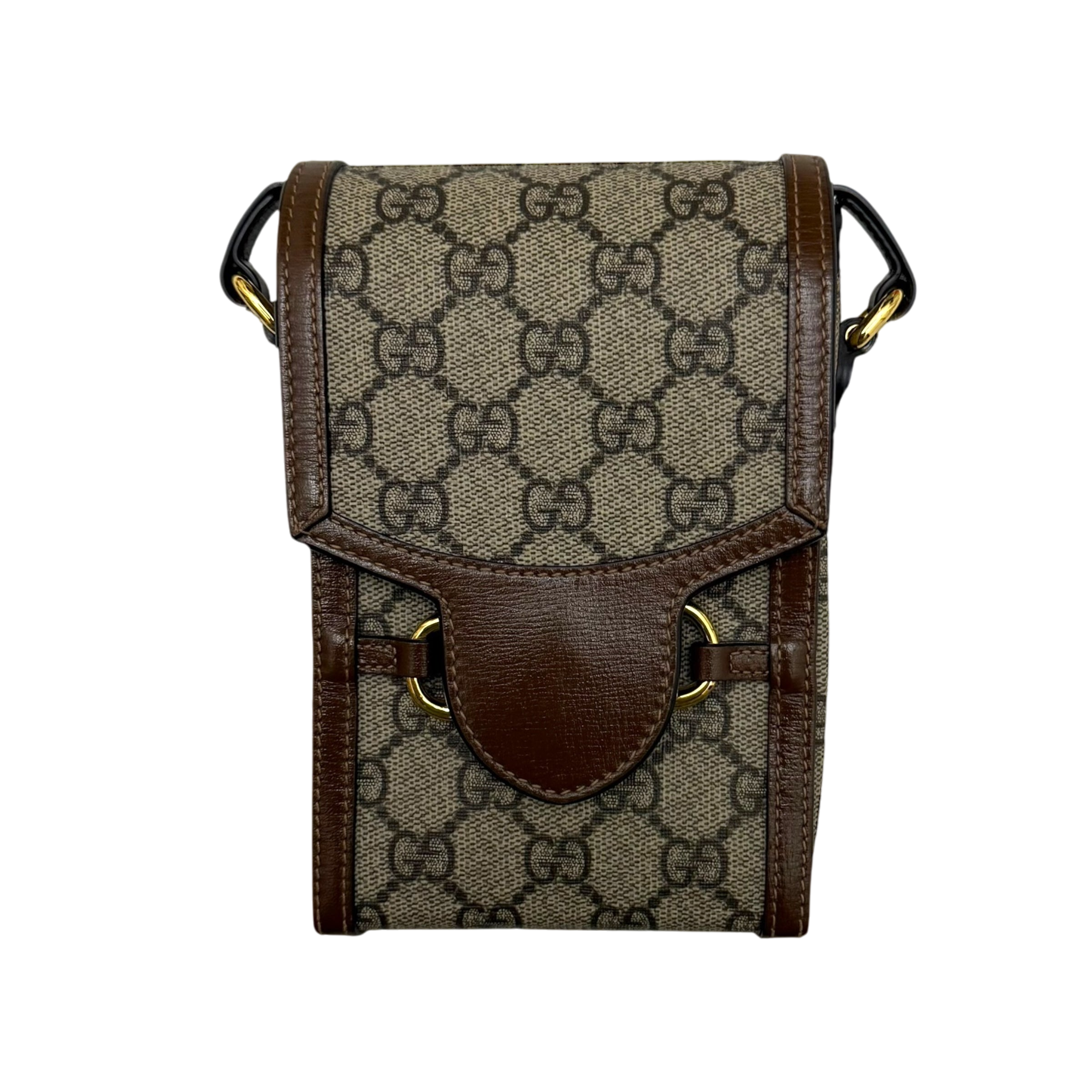 Gucci Horsebit 1955 Mini Leather Shoulder Bag Beige/Brown