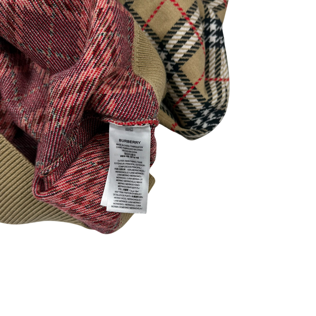 Burberry FW19 Nova Check Fletcher Sweatshirt Beige (Size L)