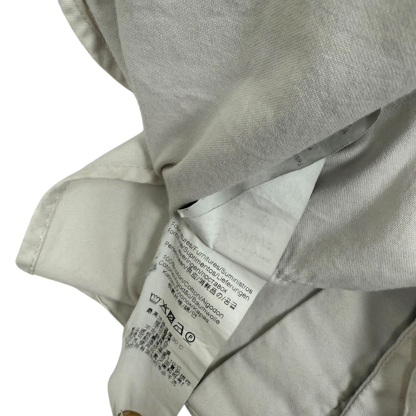 Kenzo White Button Down Knit Logo Oxford Shirt White (Fits M)