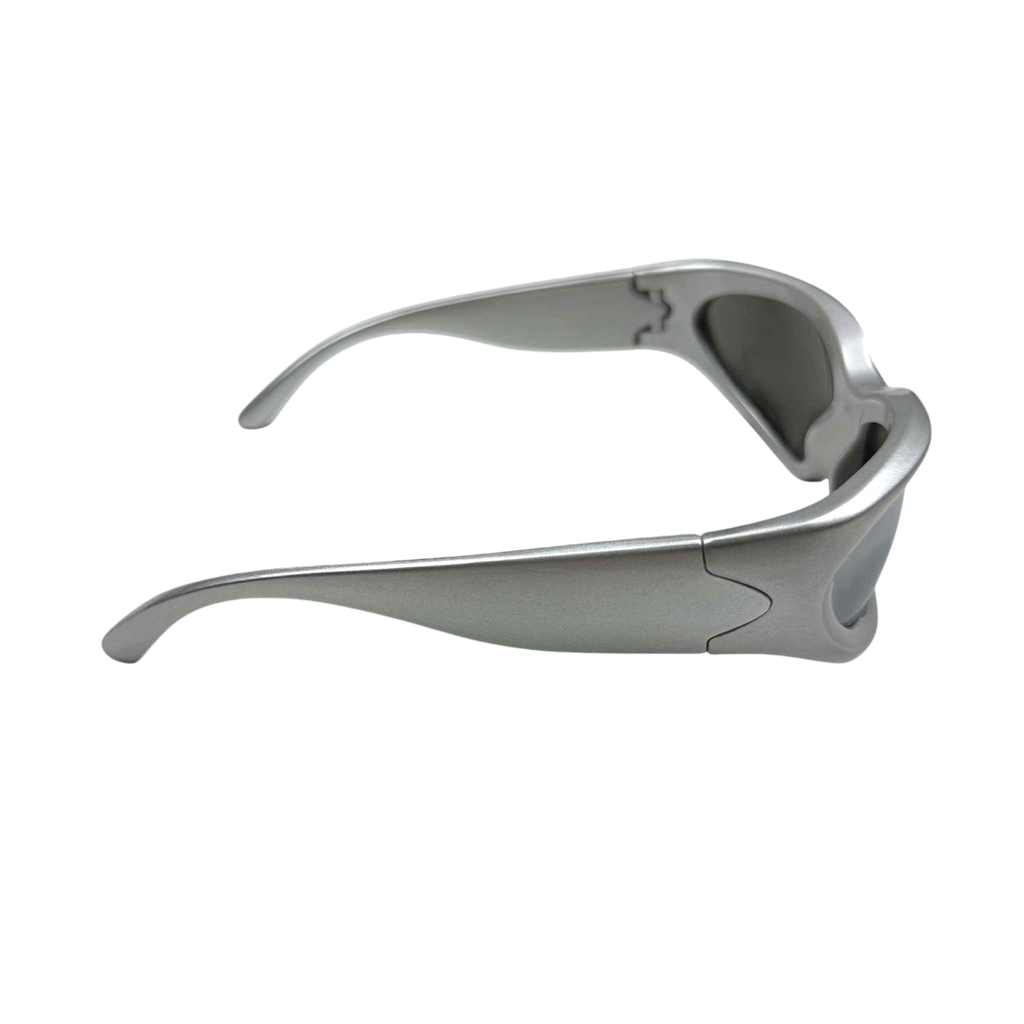 Balenciaga Swift Oval Sunglasses Silver