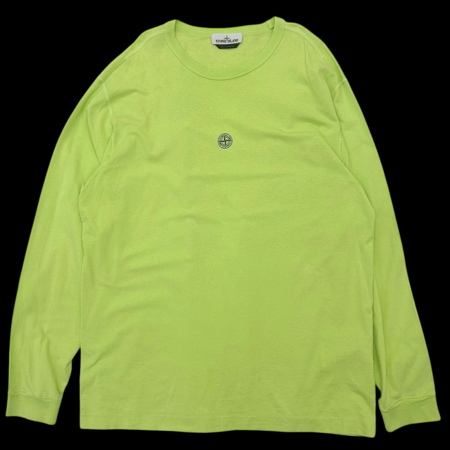 Stone Island Long Sleeve T Shirt Acid Green (Fits XL)