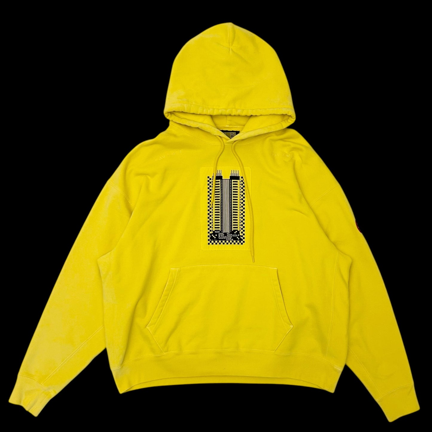 Cav Empt Overdye Reprocess Heavy Hoodie Yellow (Size XL)