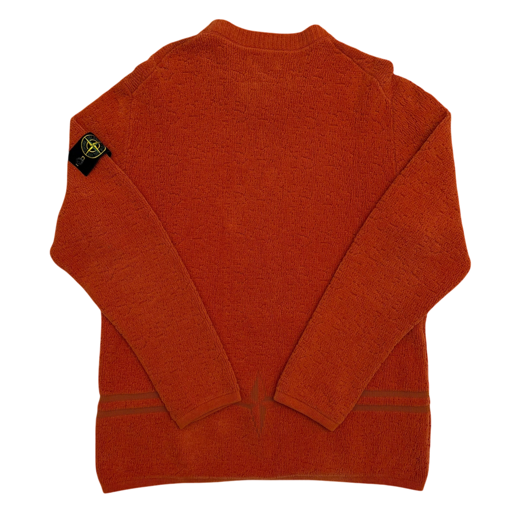 Stone Island AW19 Textured Sweatshirt Orange (Size XL)