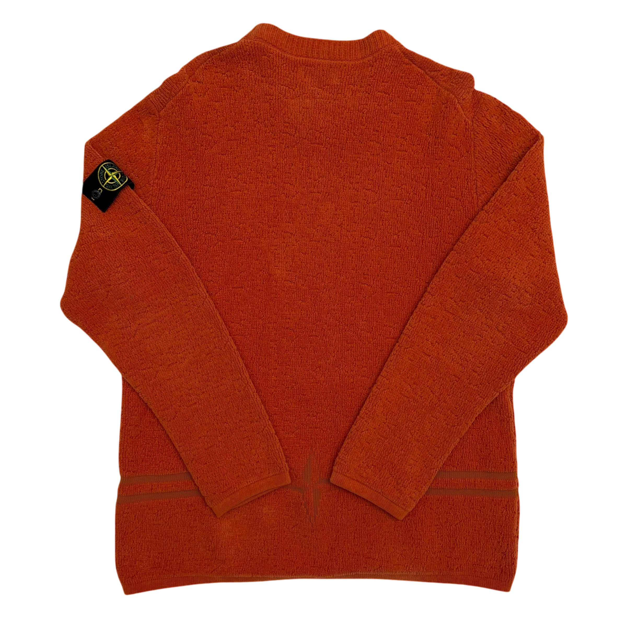 Stone Island AW19 Textured Sweatshirt Orange (Size XL)