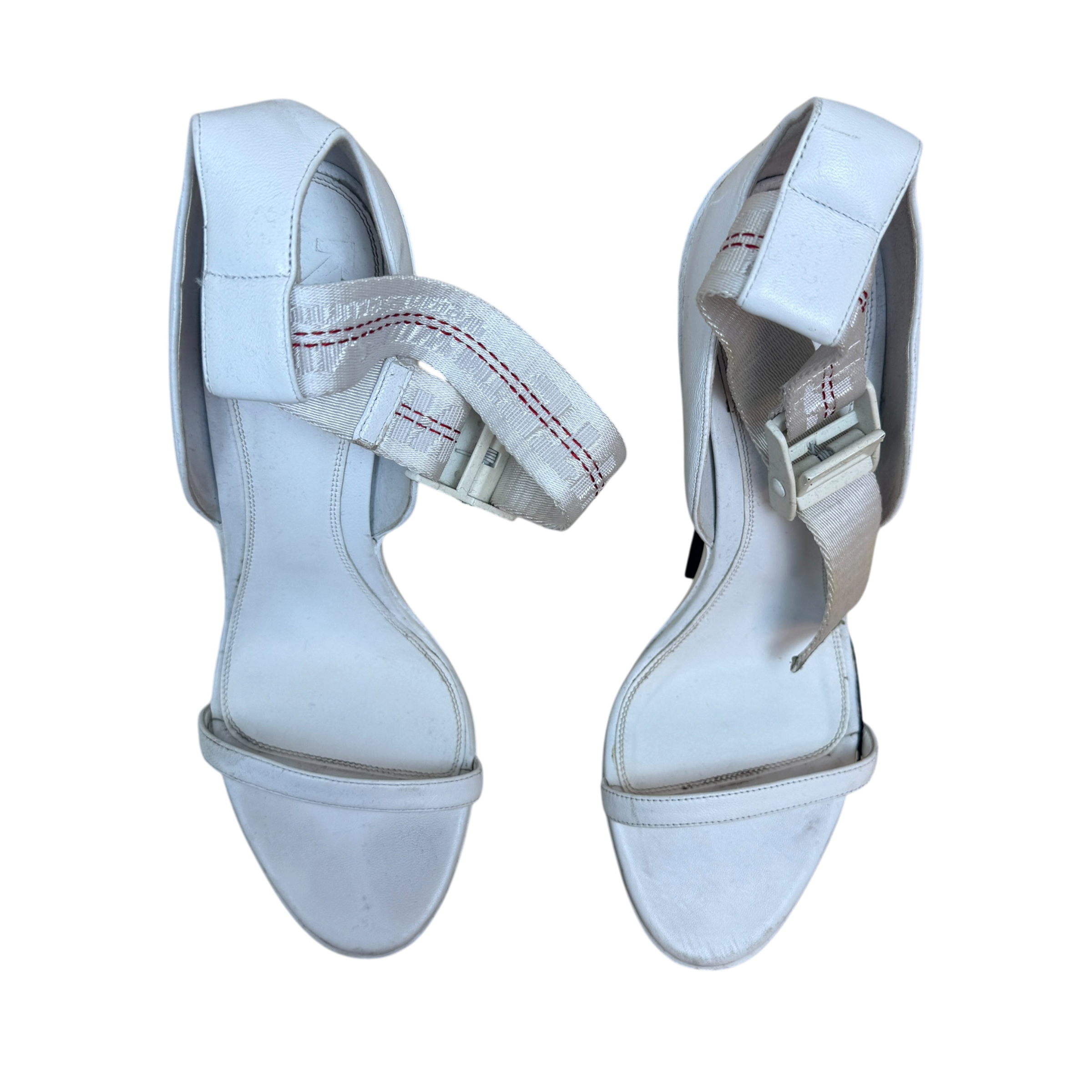 Off-White 100m Leather Heels White (Size EU39)