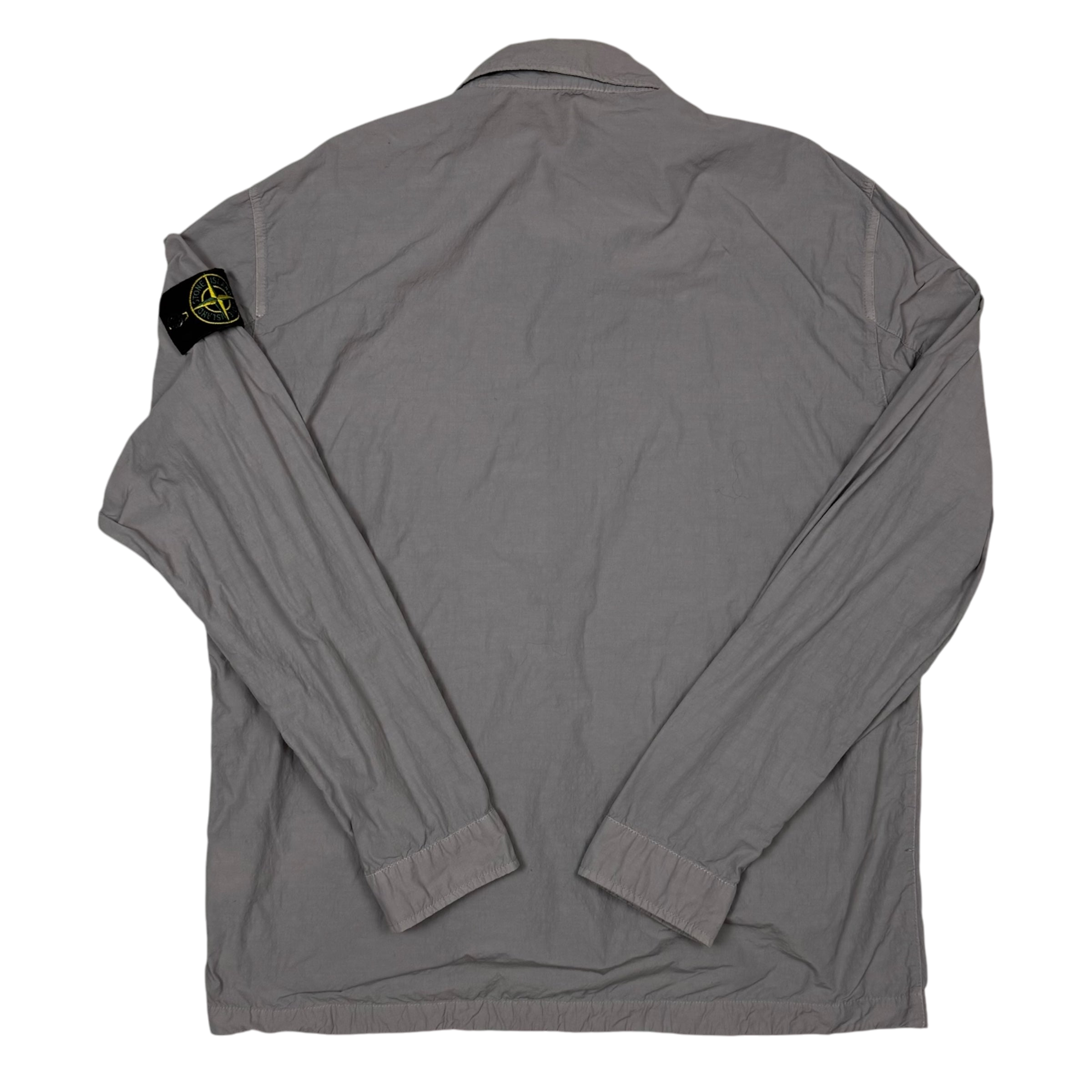 Stone Island Zip Up Utility Overshirt Grey (Size XL)