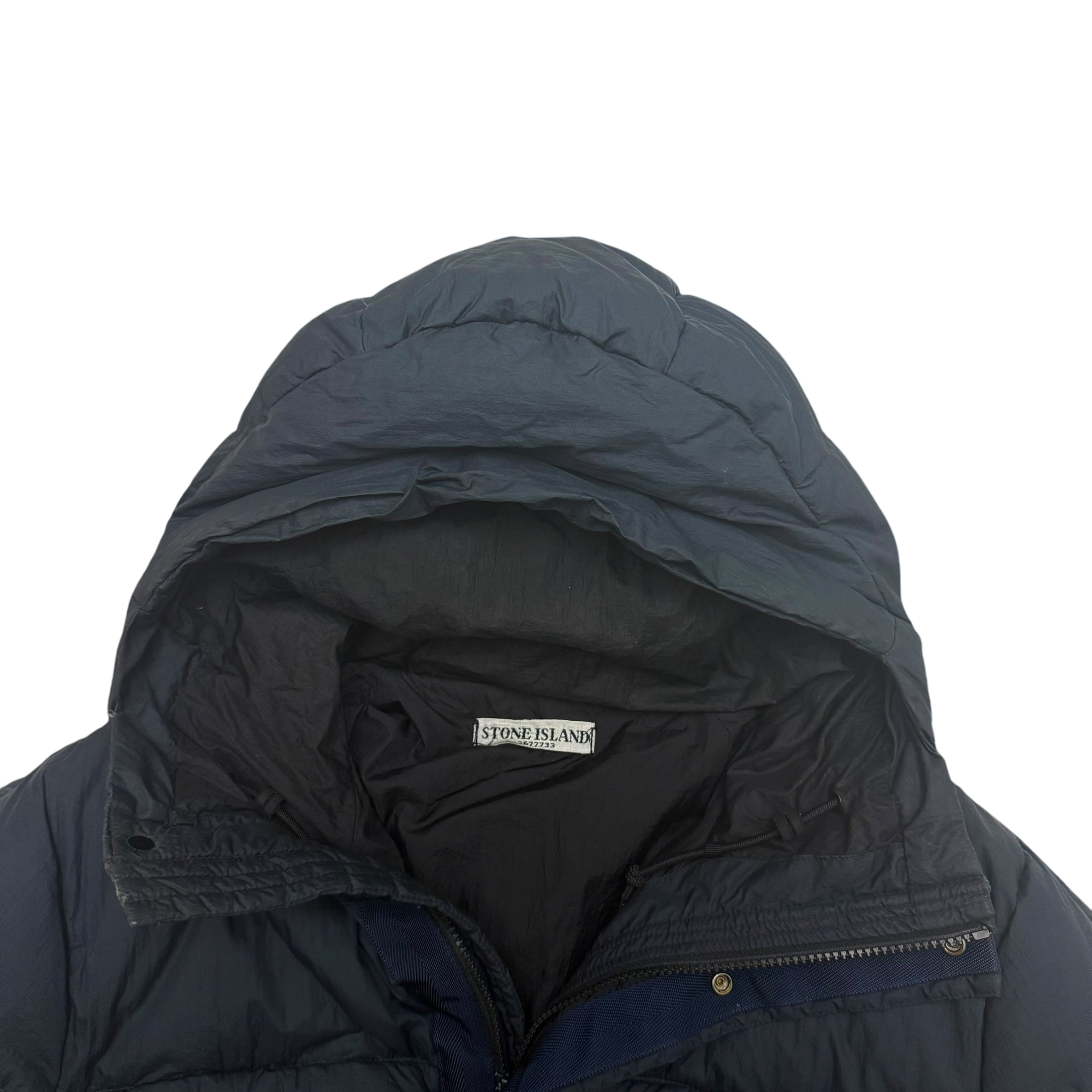 Stone Island AW11 Opaque Nylon Tela Down Puffer Jacket Navy (Fits L-XL)