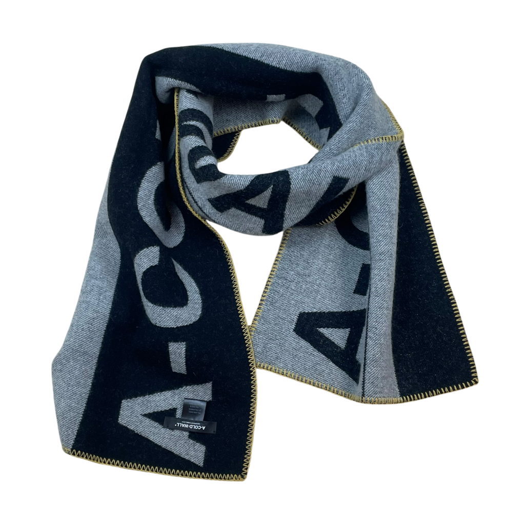 A-COLD-WALL Wool Printed Scarf Grey / Black (One Size)