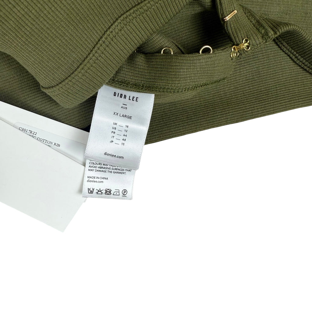 Dion Lee Rib Corset Tank Top Army Green (Fits M-XL Mens)