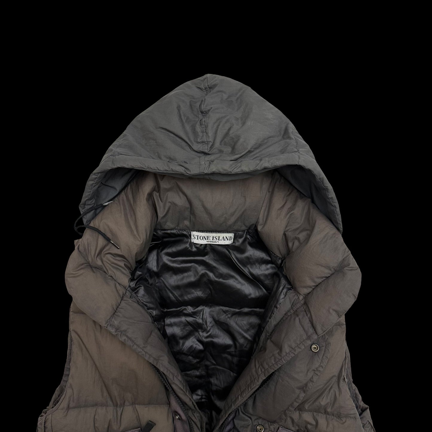 Stone Island AW 2009 Opaque Nylon Tela Down Gilet Brown (Size S)