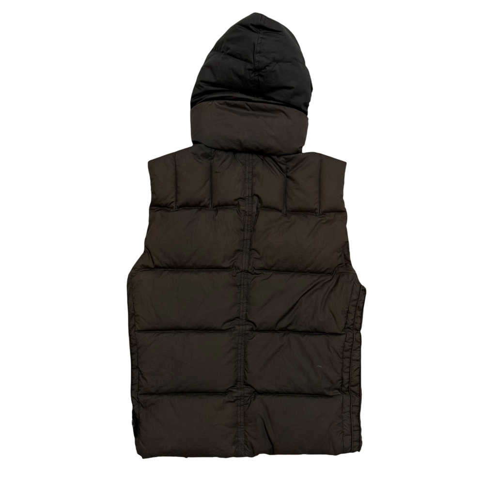 Stone Island AW 2009 Opaque Nylon Tela Down Gilet Brown (Size S)
