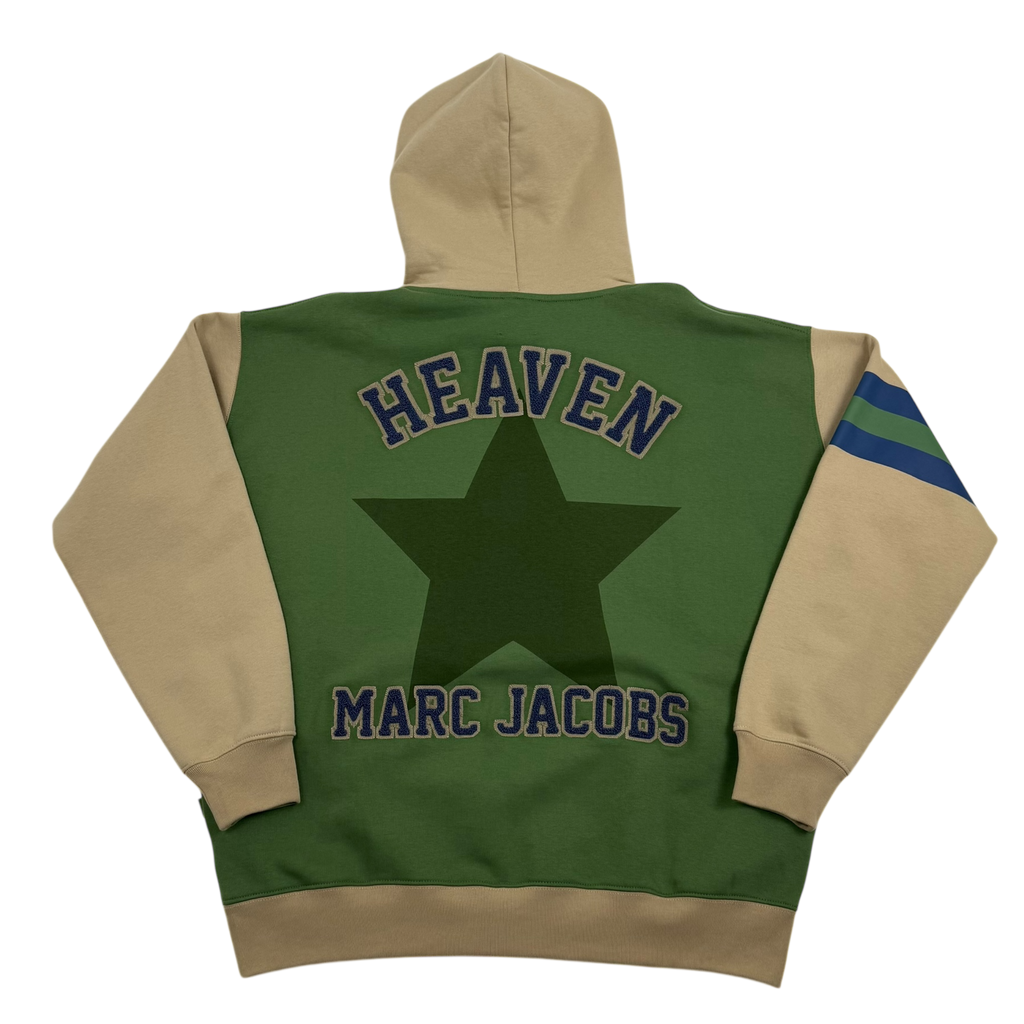 Heaven by Marc Jacobs Jumbo Star Varsity Hoodie Green/Beige (Fits M-L)