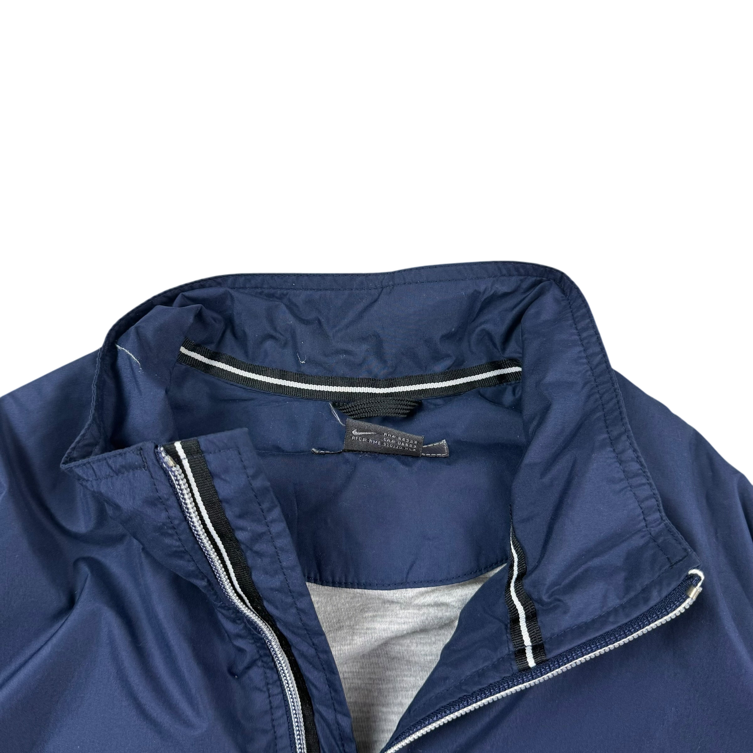 Nike 00s Embroidered Logo Lined Track Jacket White/Navy (part of set) (Fits M-L)