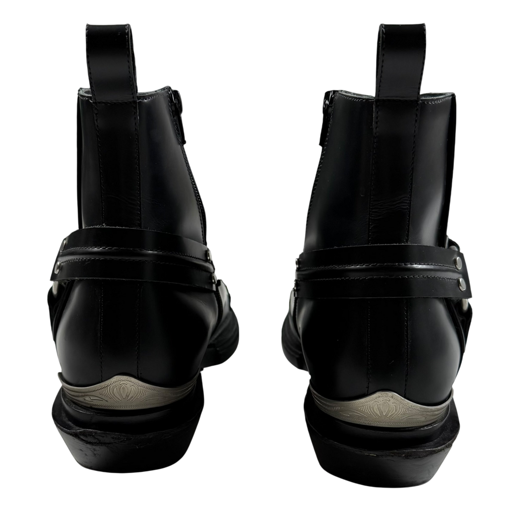 Balenciaga SS19 Santiag Harness Leather Boots Black (fits US11)
