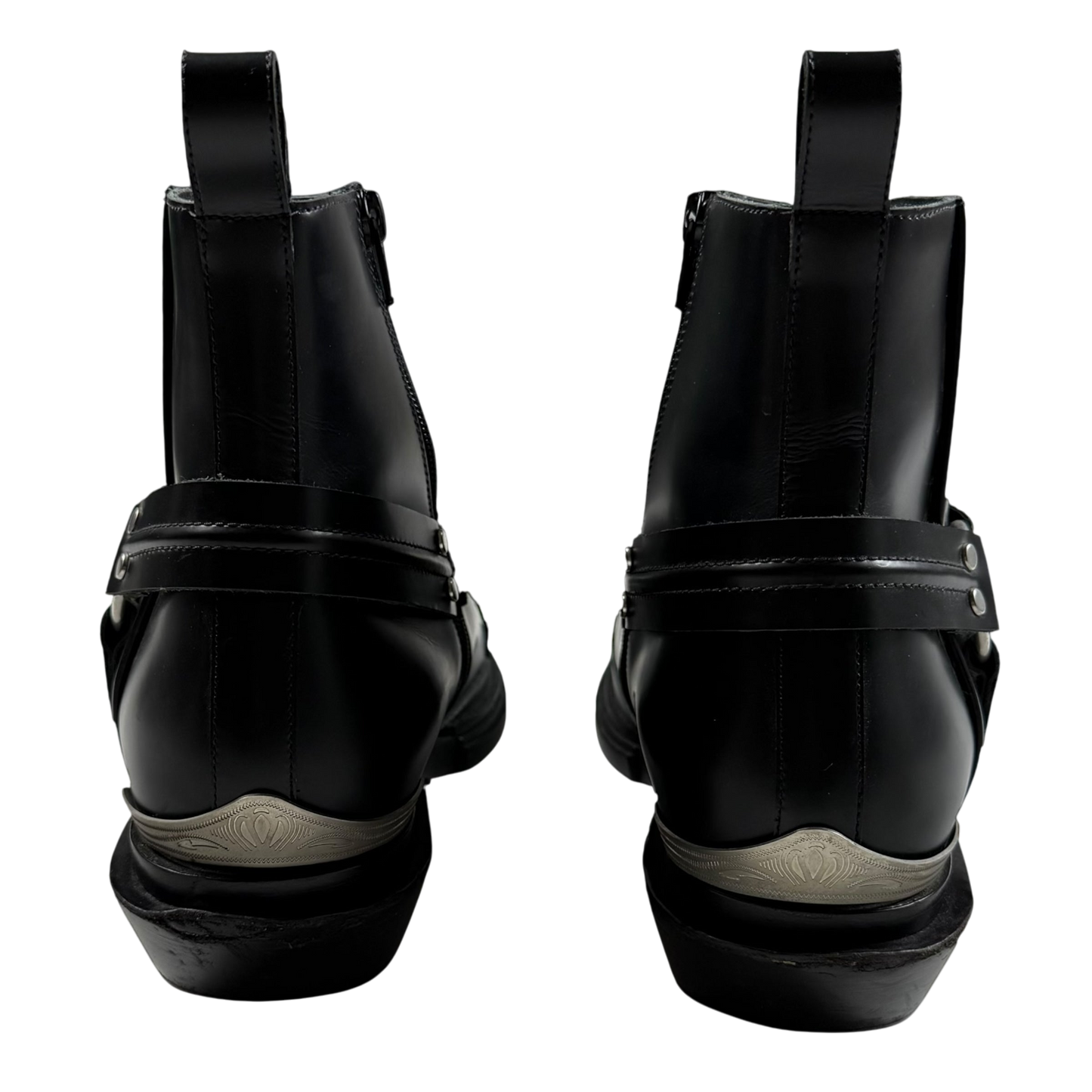 Balenciaga SS19 Santiag Harness Leather Boots Black (fits US11)