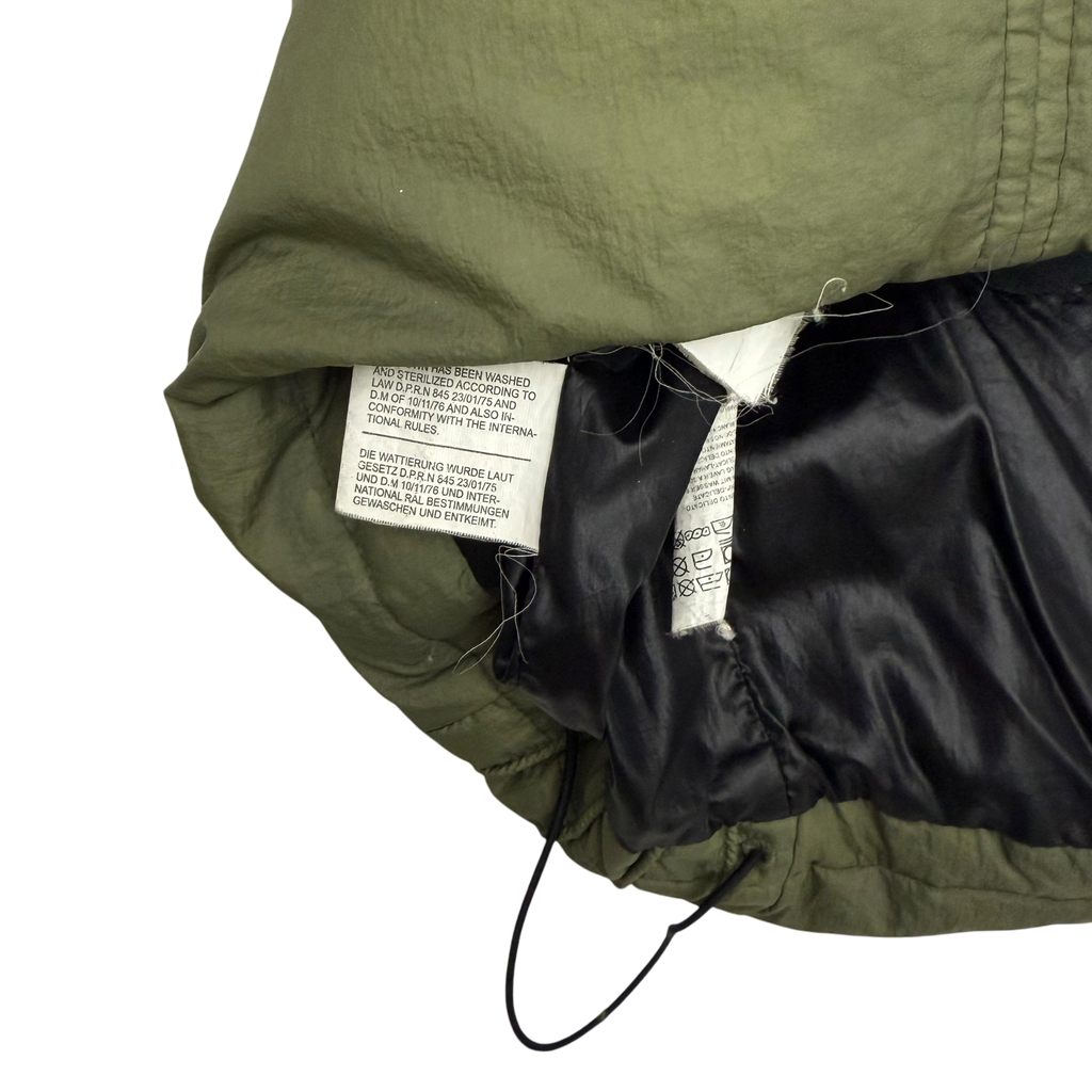 Stone Island AW10 Opaque Nylon Tela Mesh Badge Down Gilet Army Green (Fits M-L)