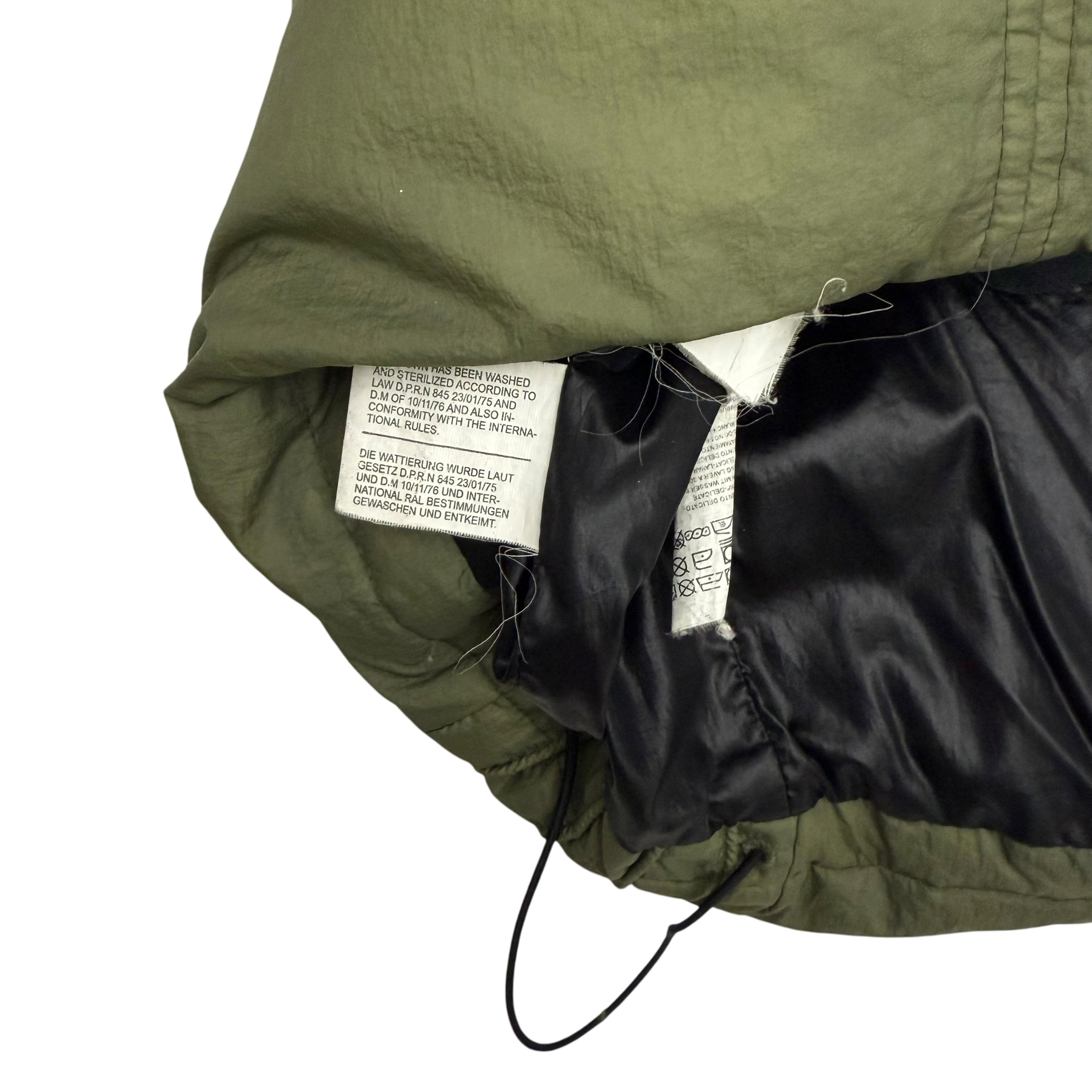 Stone Island AW10 Opaque Nylon Tela Mesh Badge Down Gilet Army Green (Fits M-L)