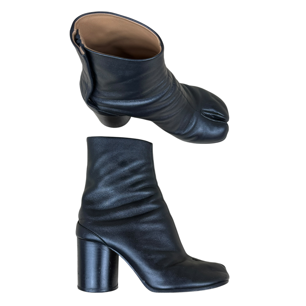 Maison Margiela 80mm Leather Tabi Boots Black (Size EU36.5)