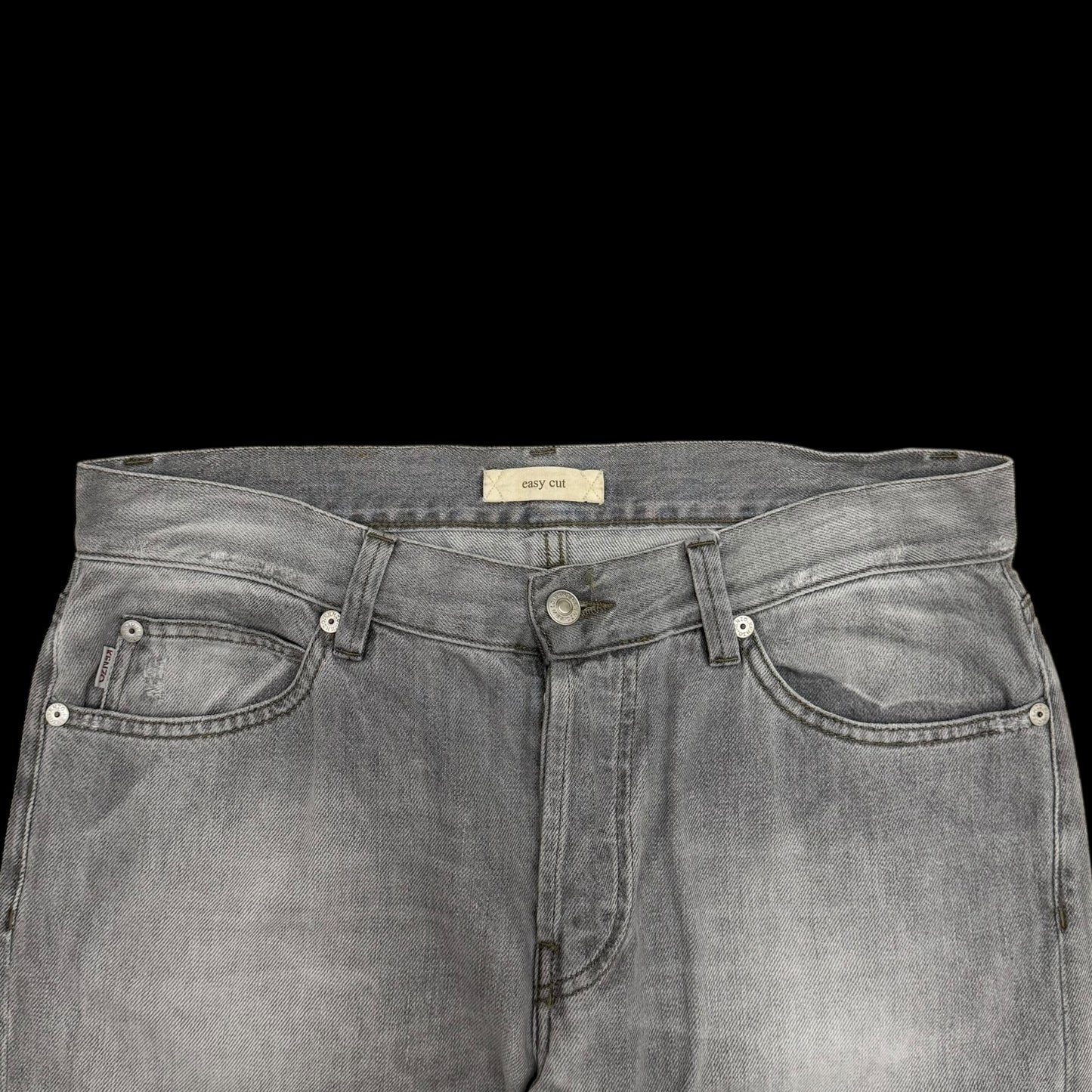 Kenzo Paris Easy Cut Patchwork Washed Jeans (Size 34”)