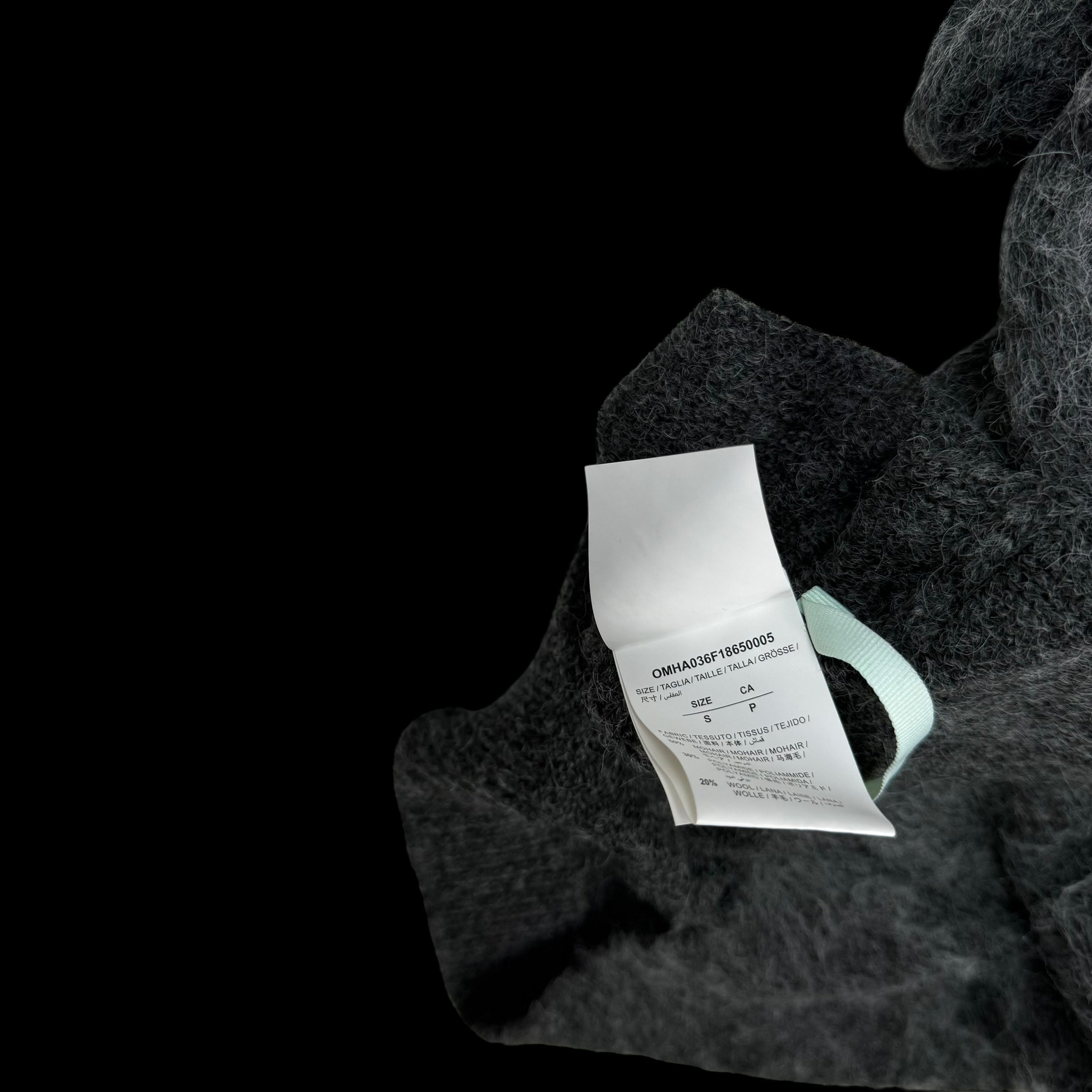 Off-White c/o Virgil Abloh Arrows-Intarsia Gradient Mohair Oversized Sweatshirt Grey (Fits Up To XL)