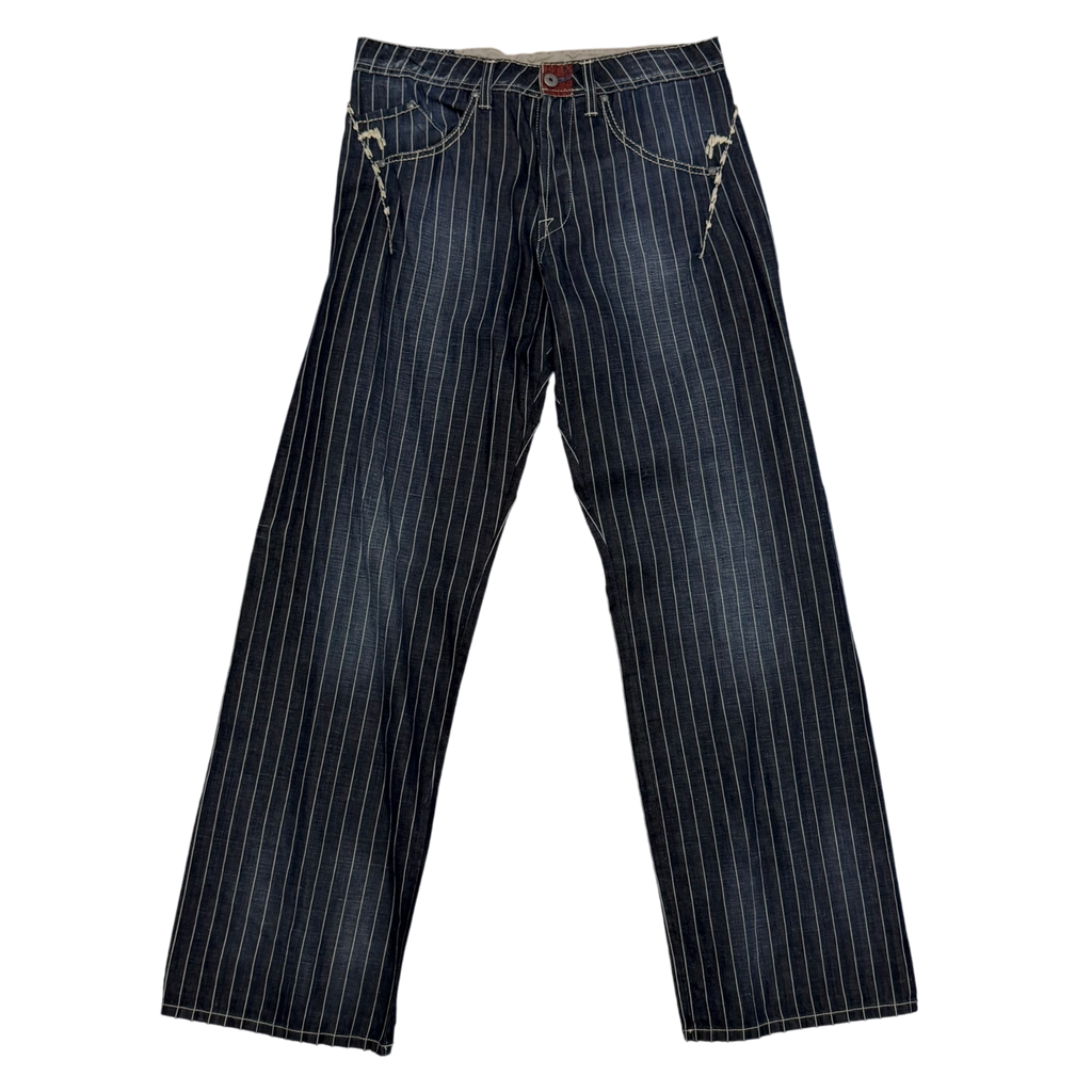 Marithé François Girbaud 2000s Pinstripe Jeans (Fits 32”)