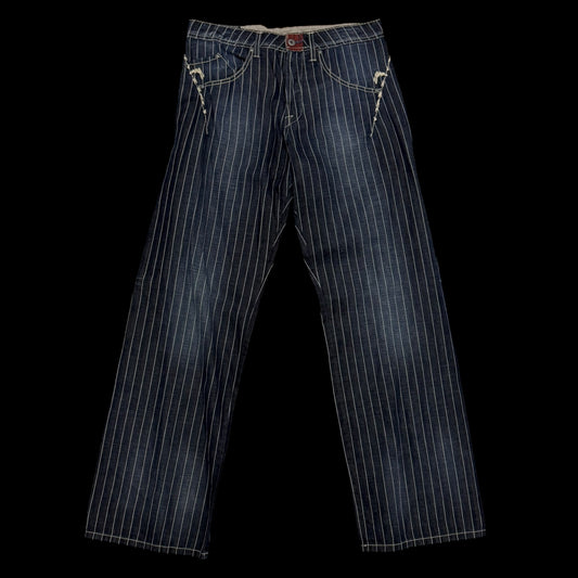 Marithé François Girbaud 2000s Pinstripe Jeans (Fits 32”)